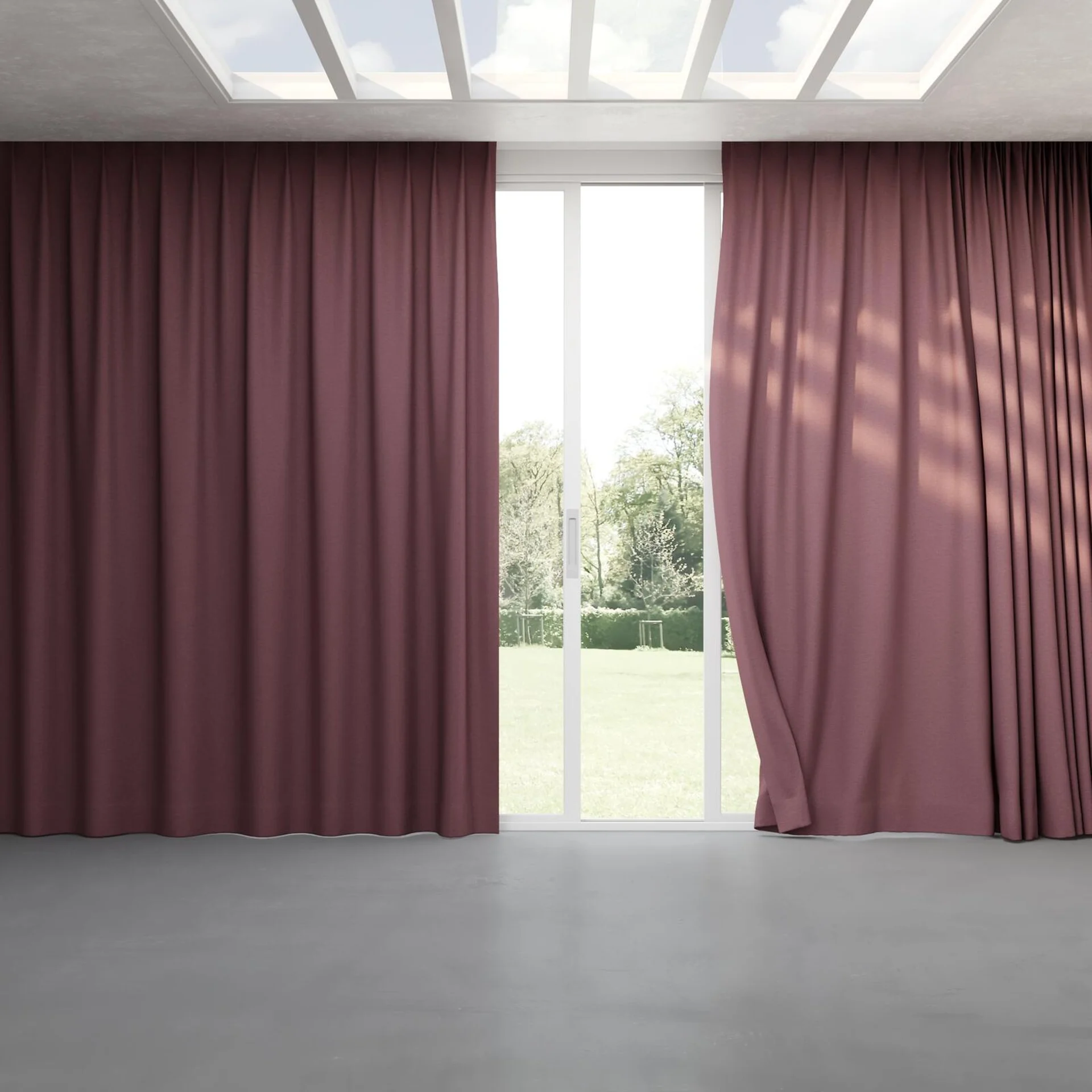Full view of Coverlet Boudoir, pinch pleat
