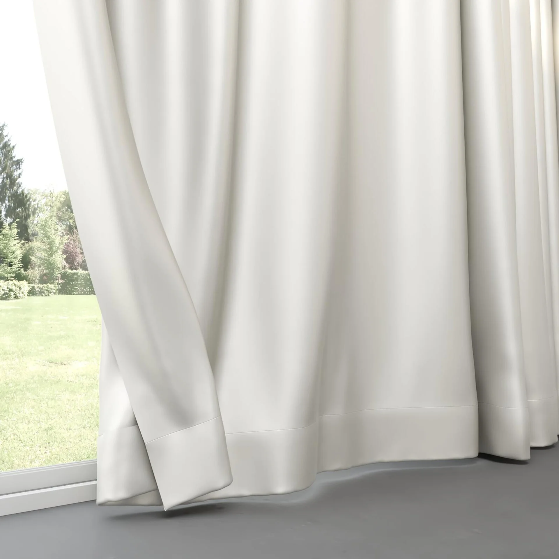 Bottom view of North Face Ivory, pinch pleat