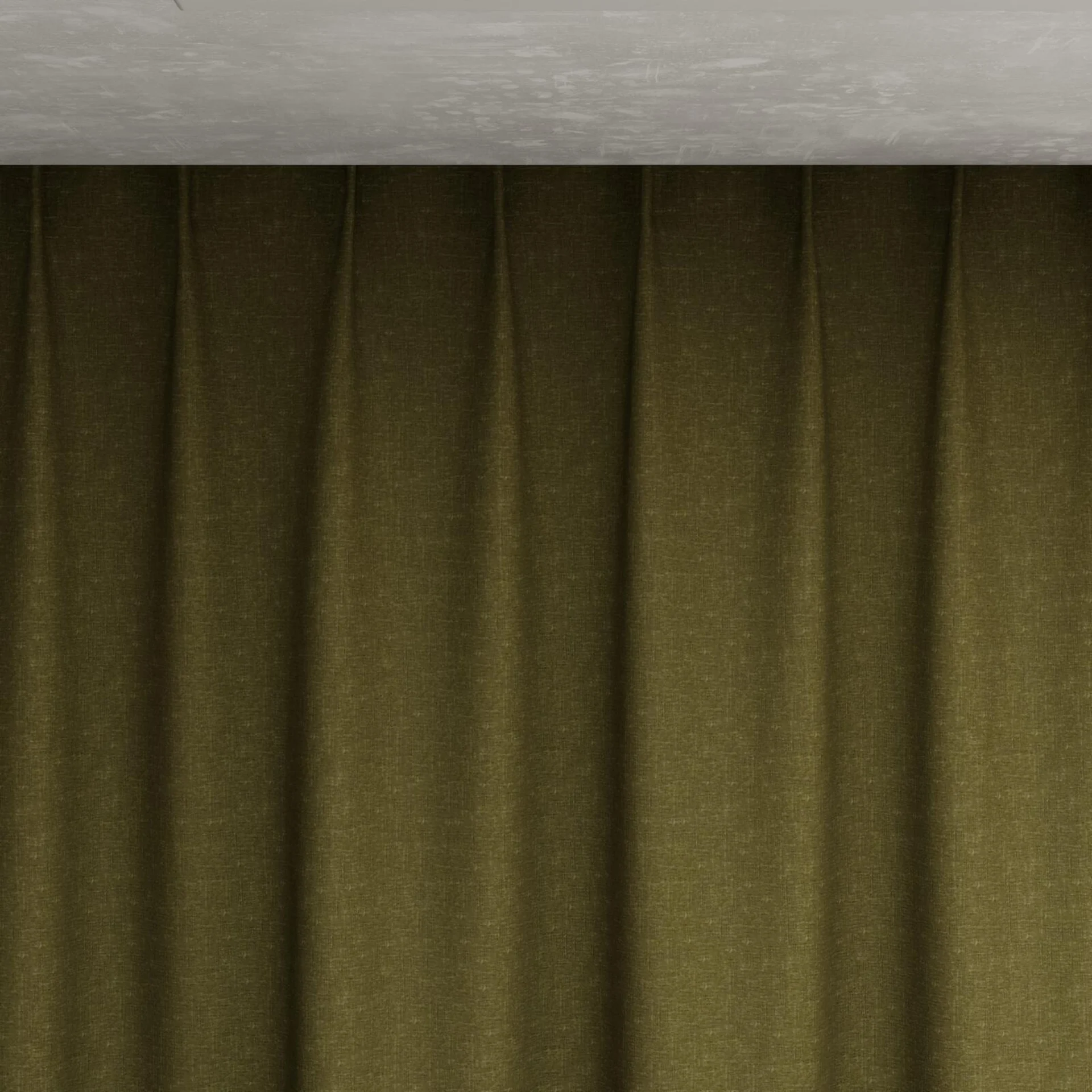 Top view of Coverlet Hunter, pinch pleat