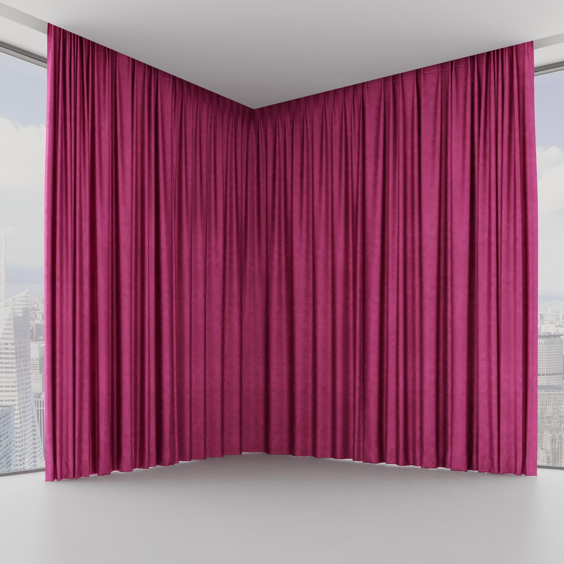 Front view of Fizz Magenta, on hidden rail