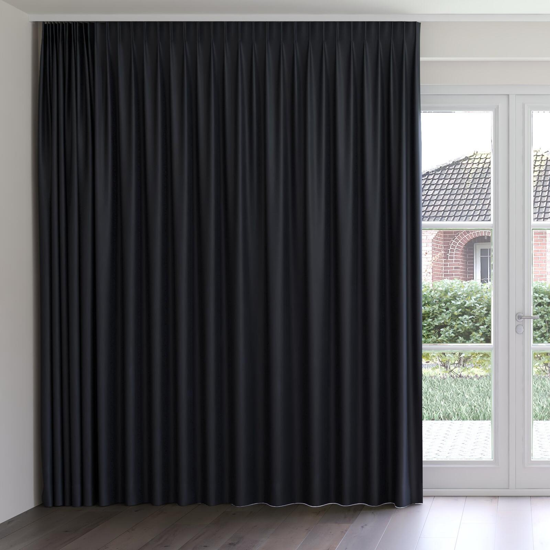 Front view of Soho Shadow, on curtain rail