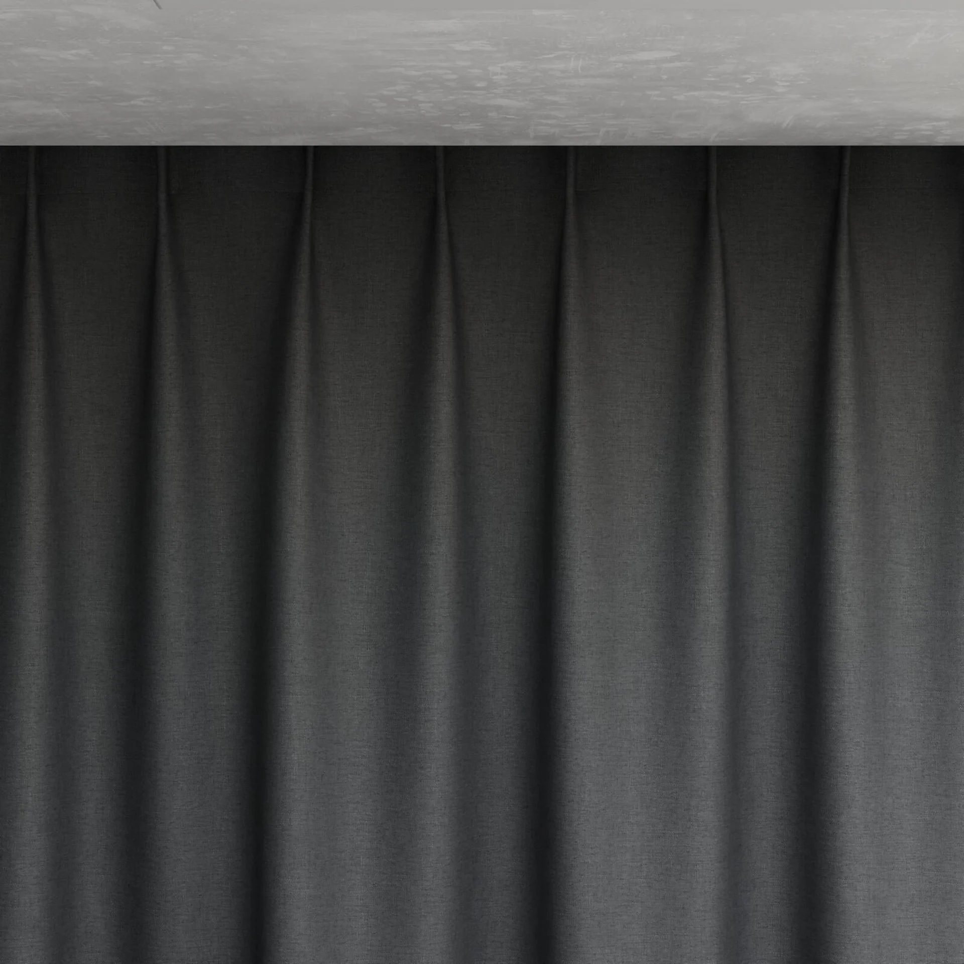 Top view of Stonewall Blackout Raven, pinch pleat