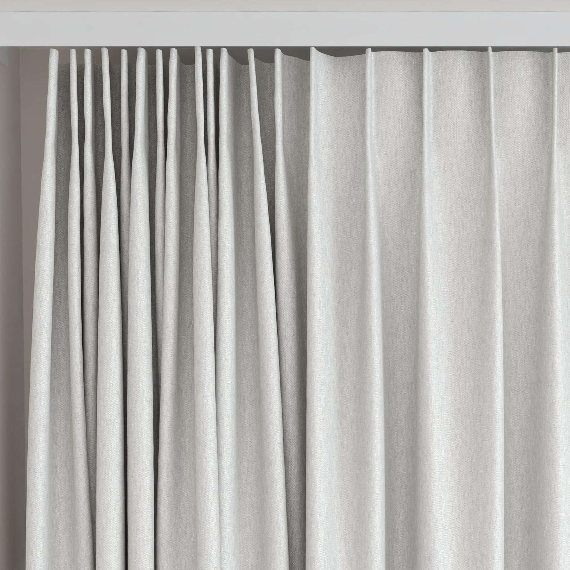Top view of Infinite Ash, on curtain rail