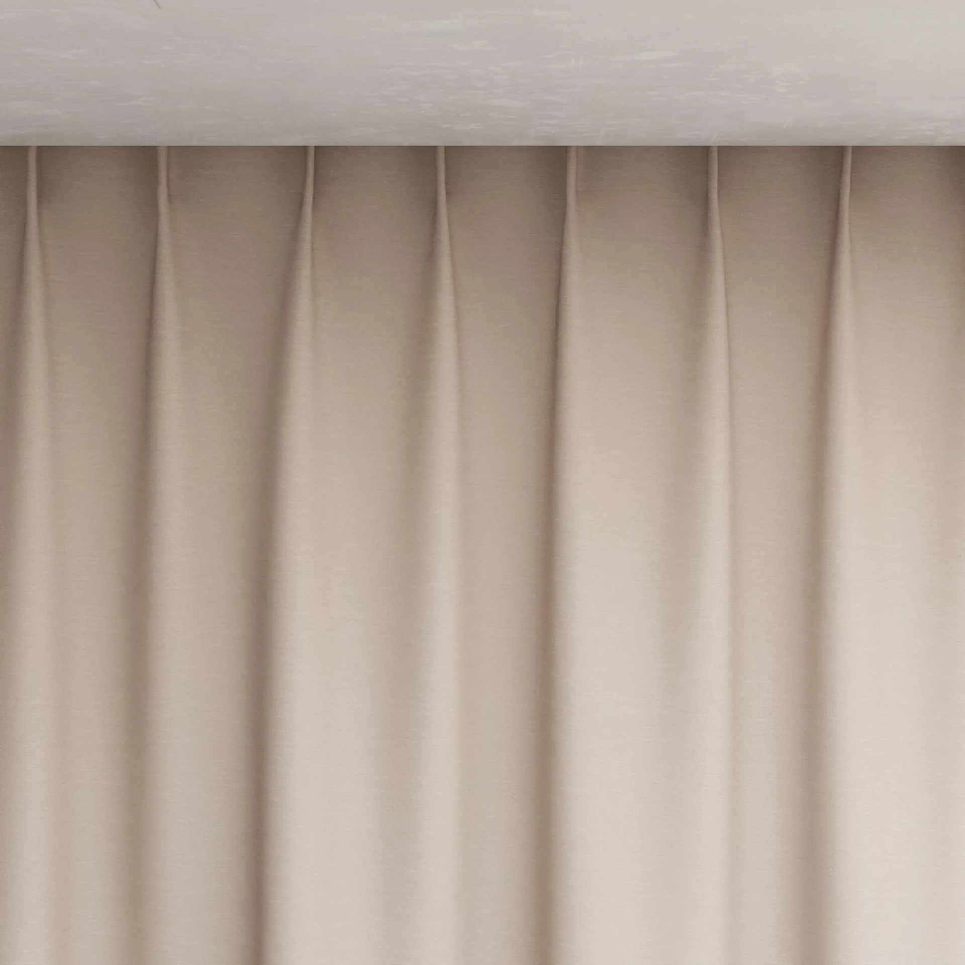 Top view of Maharaja II Blush, pinch pleat