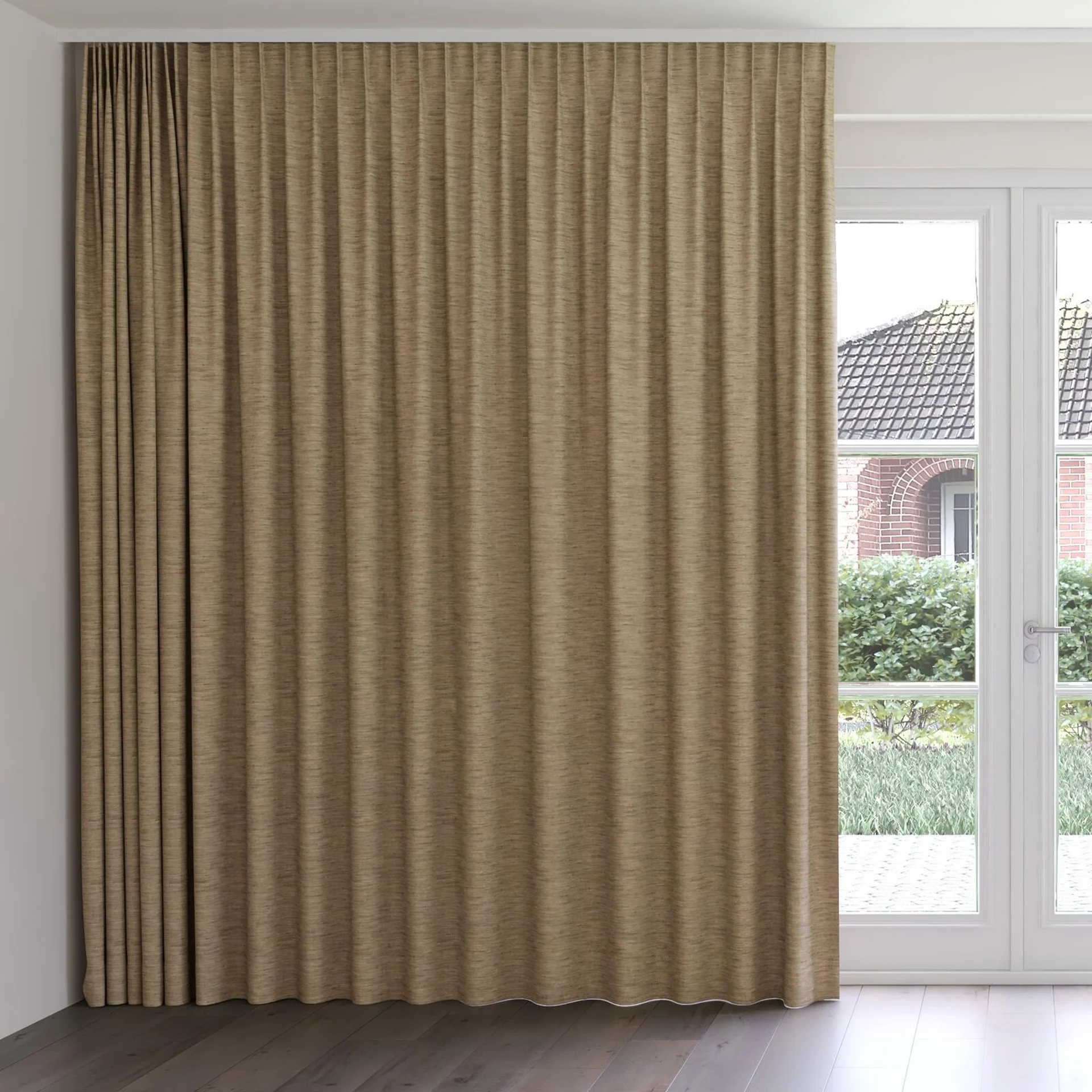Front view of Venus Dune, on curtain rail