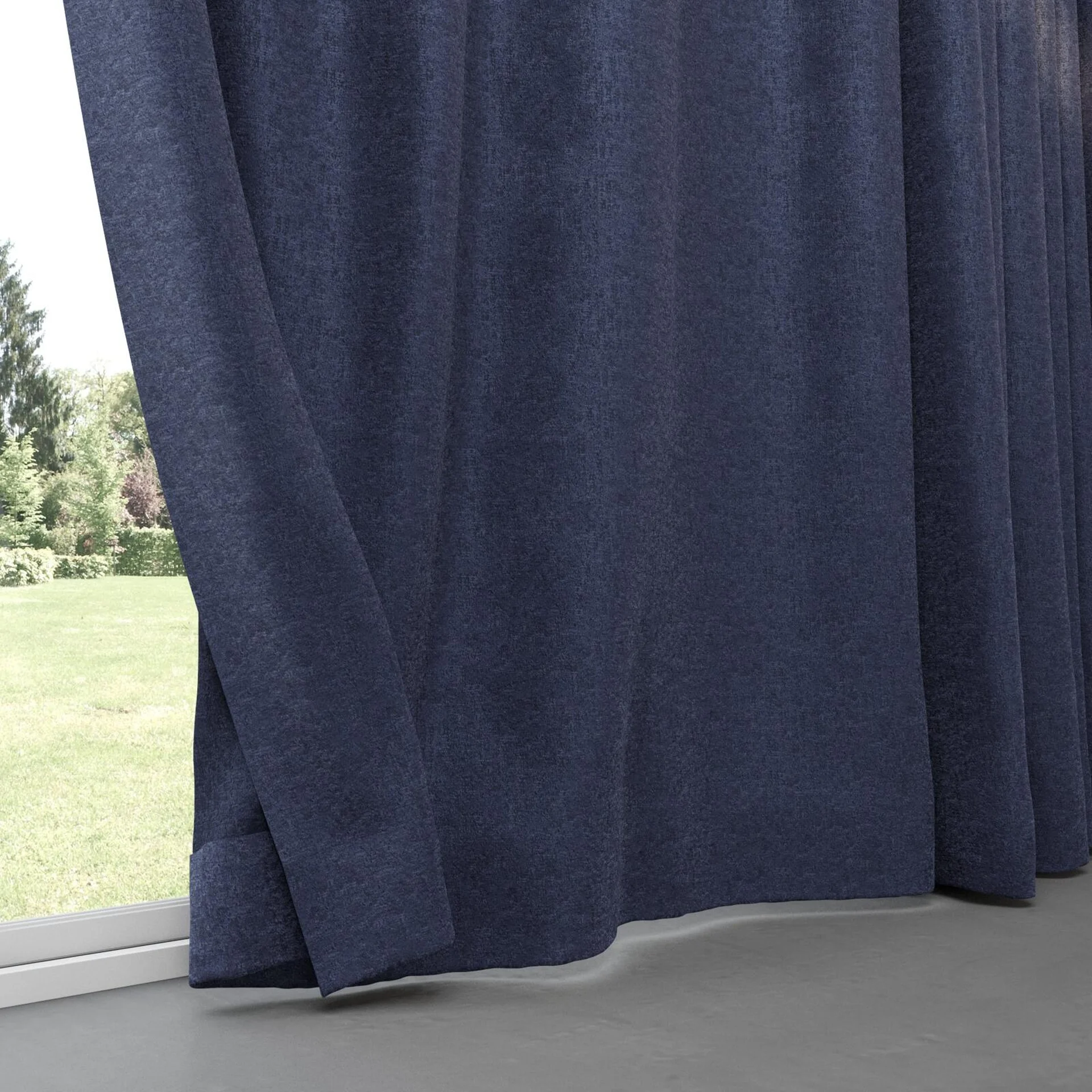 Bottom view of Brigadier Marine, pinch pleat