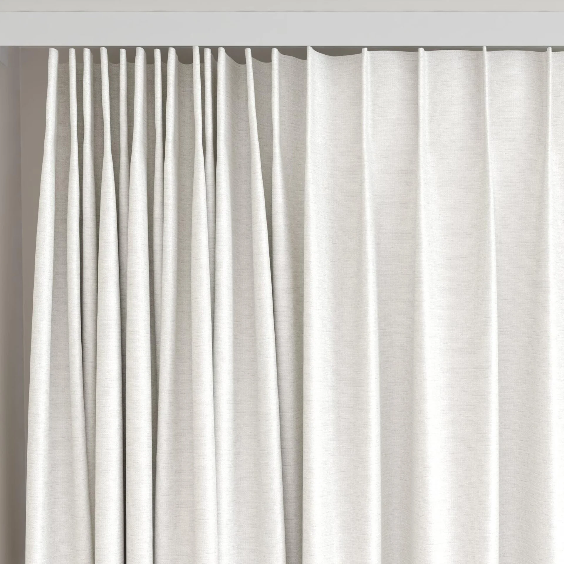 Top view of Ocean Salt, on curtain rail