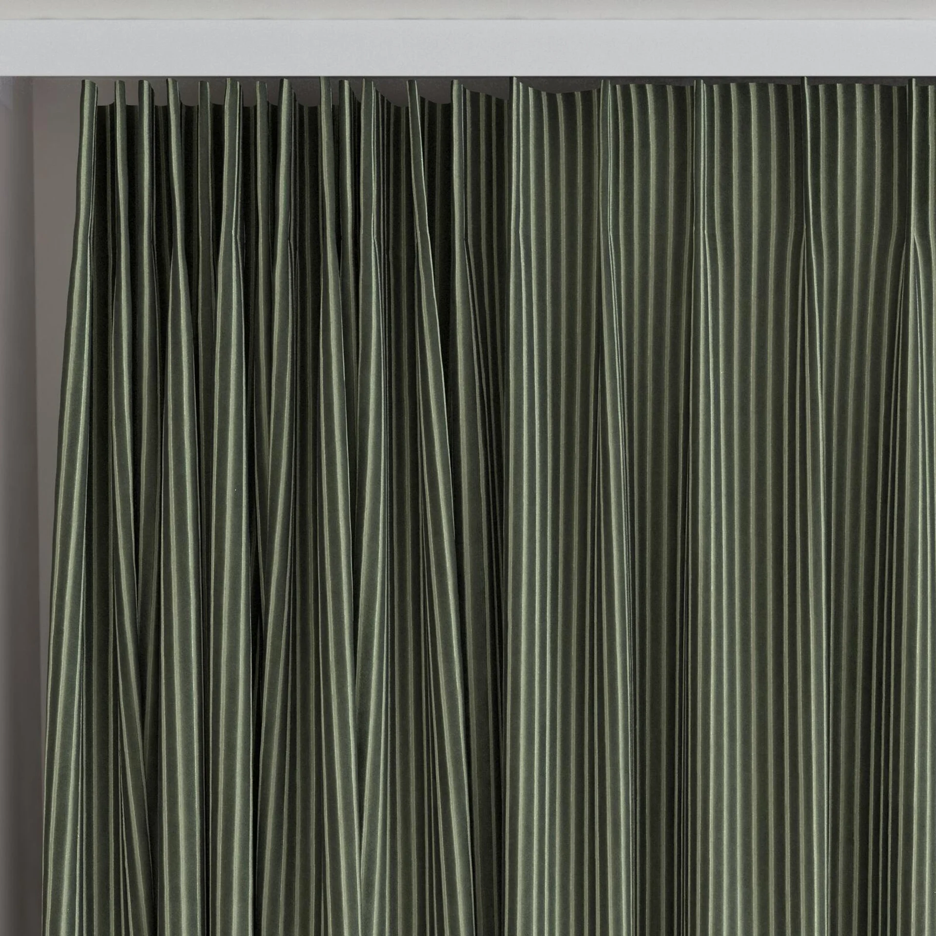 Top view of Embrace Fern, on curtain rail