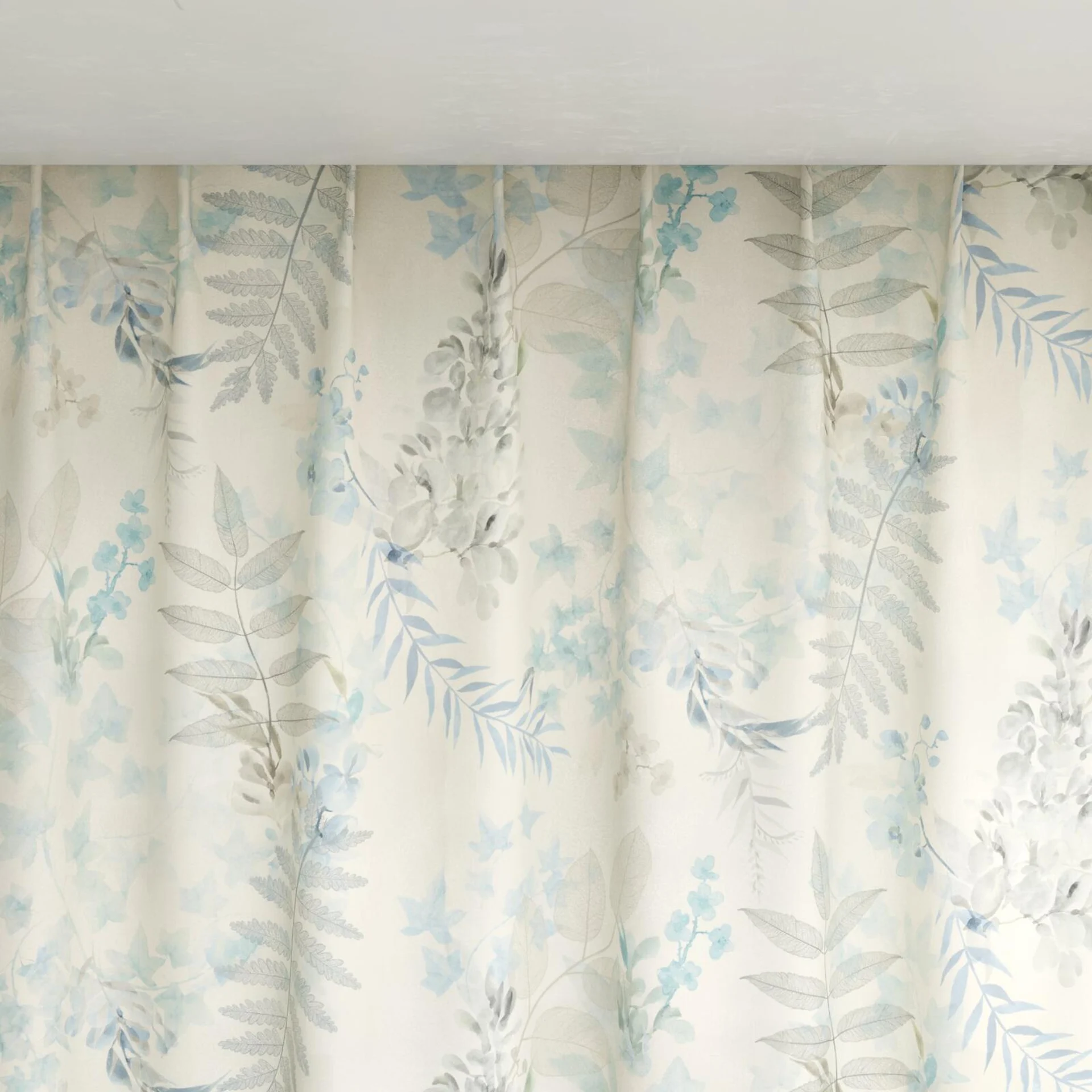 Top view of Plumeria Azure, pinch pleat