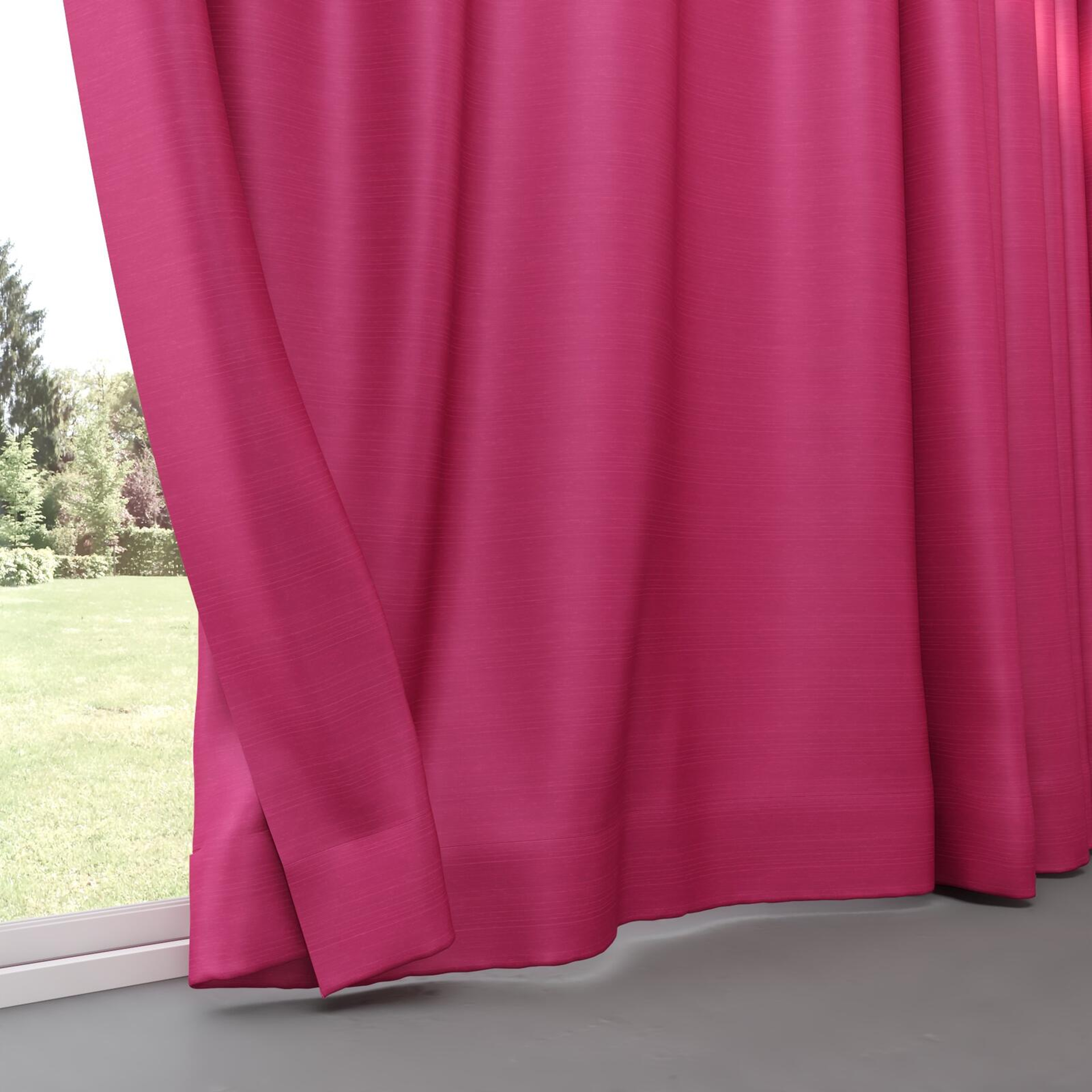 Bottom view of Silky Magenta, pinch pleat