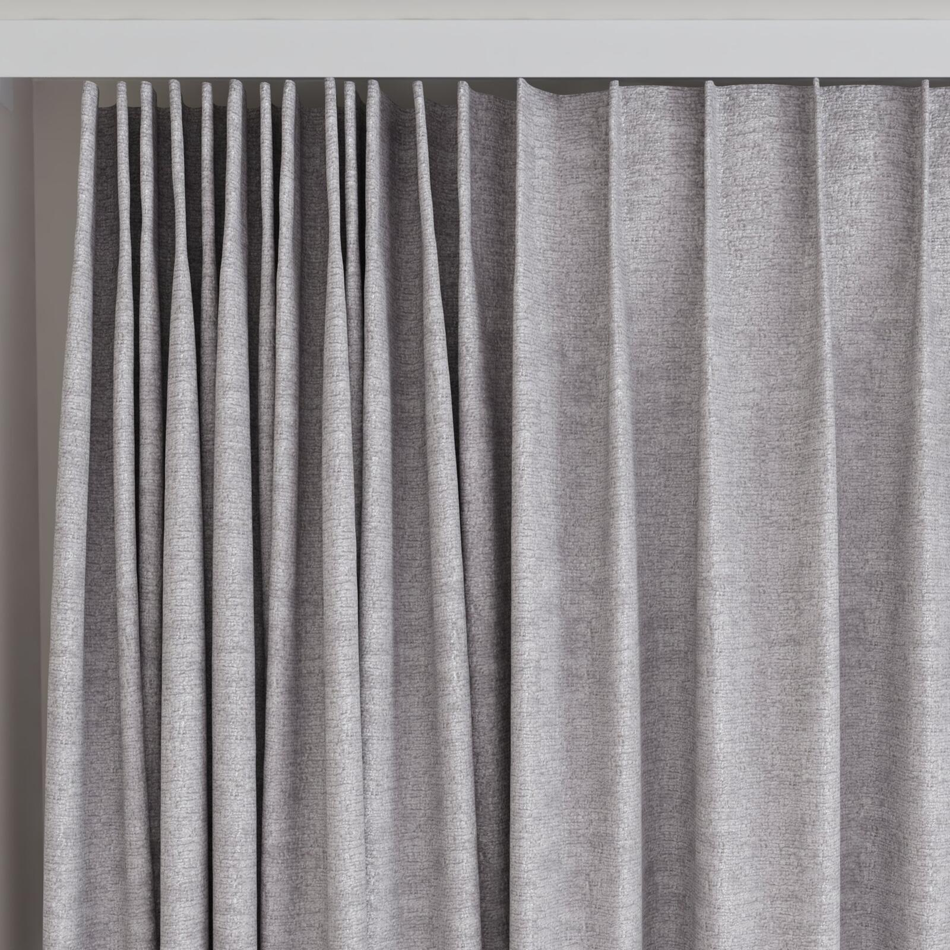 Top view of Monsieur Steel, on curtain rail