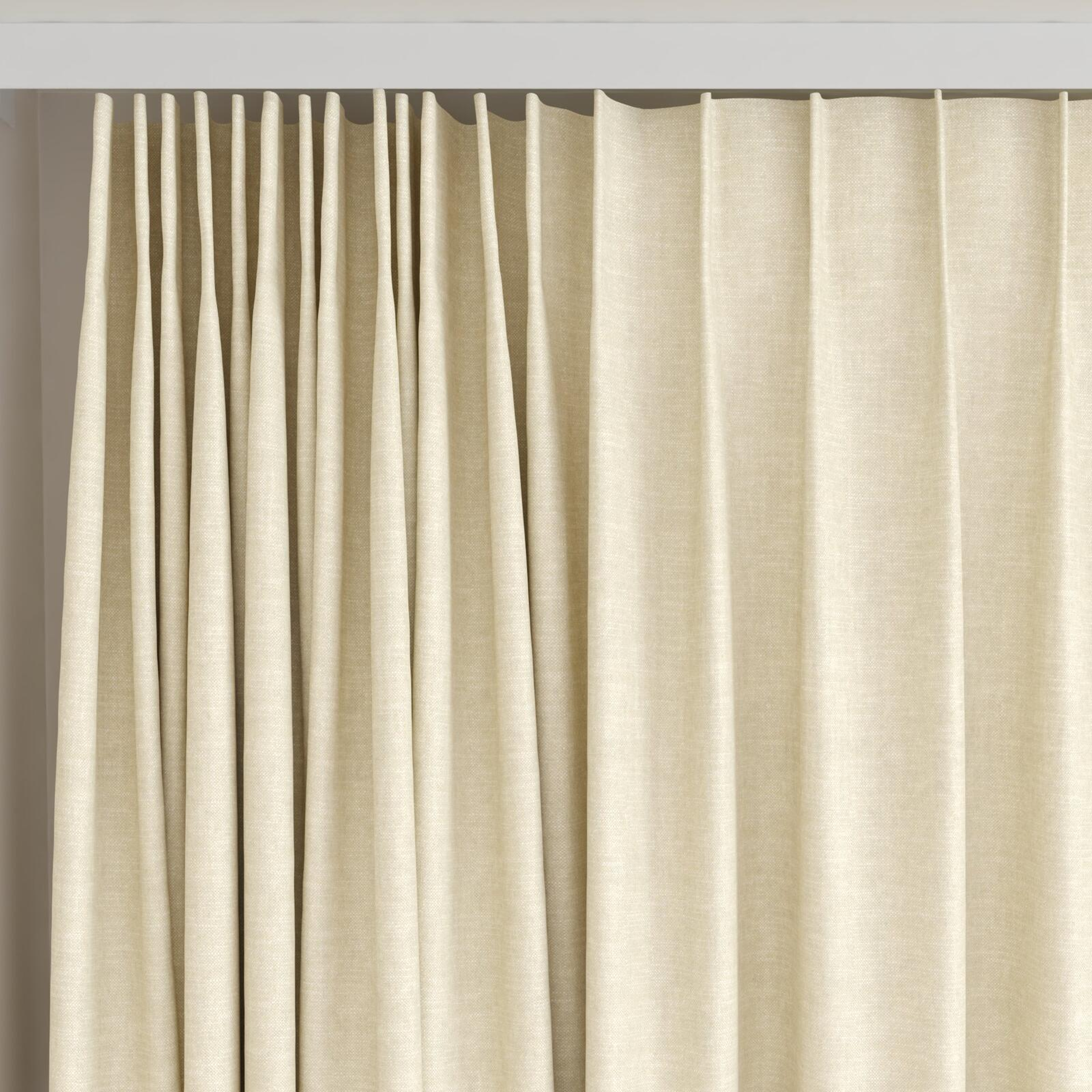 Top view of Rover Rattan, on curtain rail