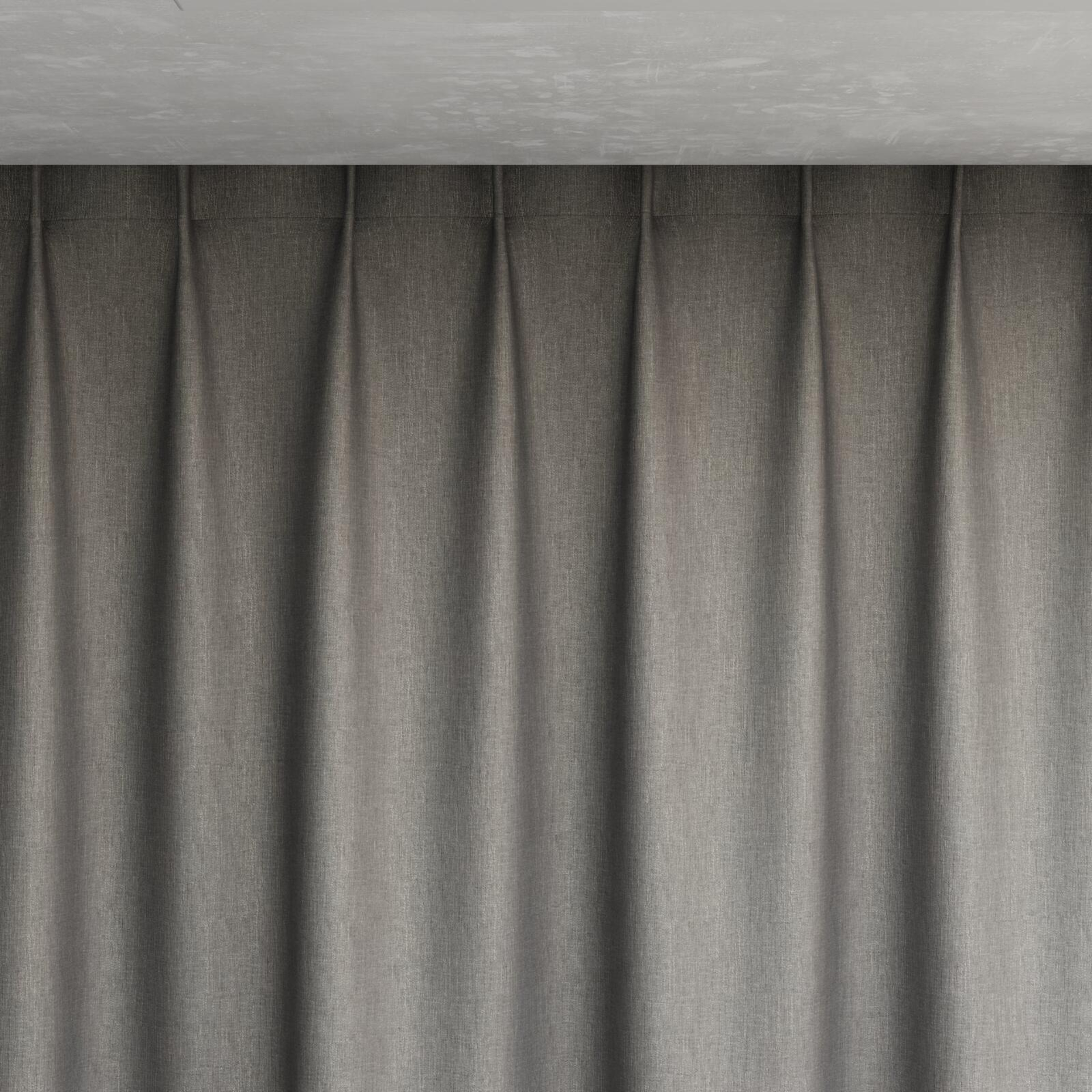 Top view of Bavaria Steel, pinch pleat