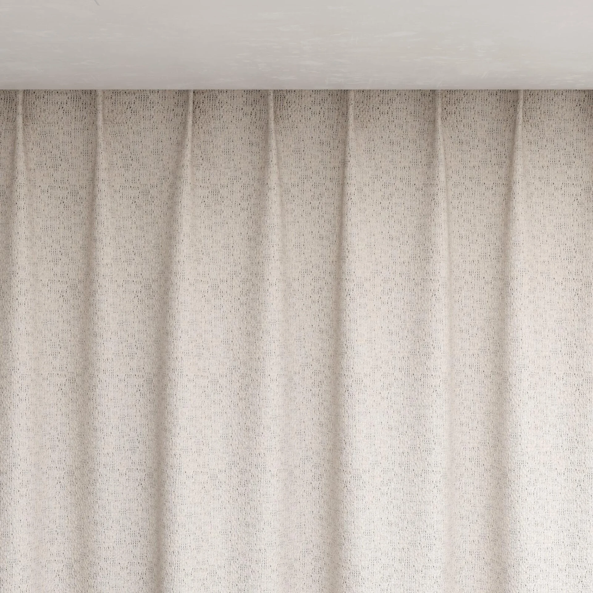 Top view of Cestino Ecru, pinch pleat