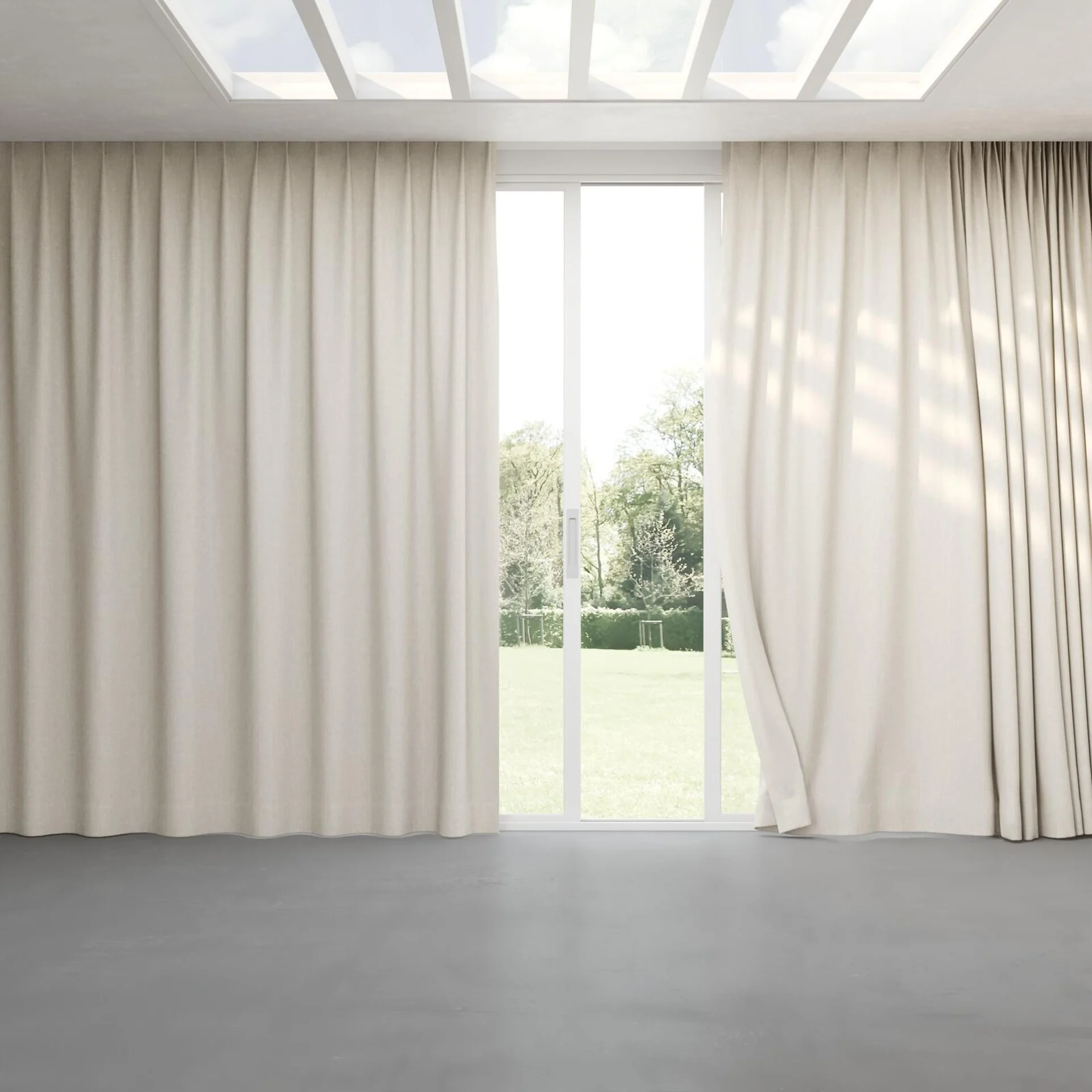 Full view of Effortless Crystal, pinch pleat