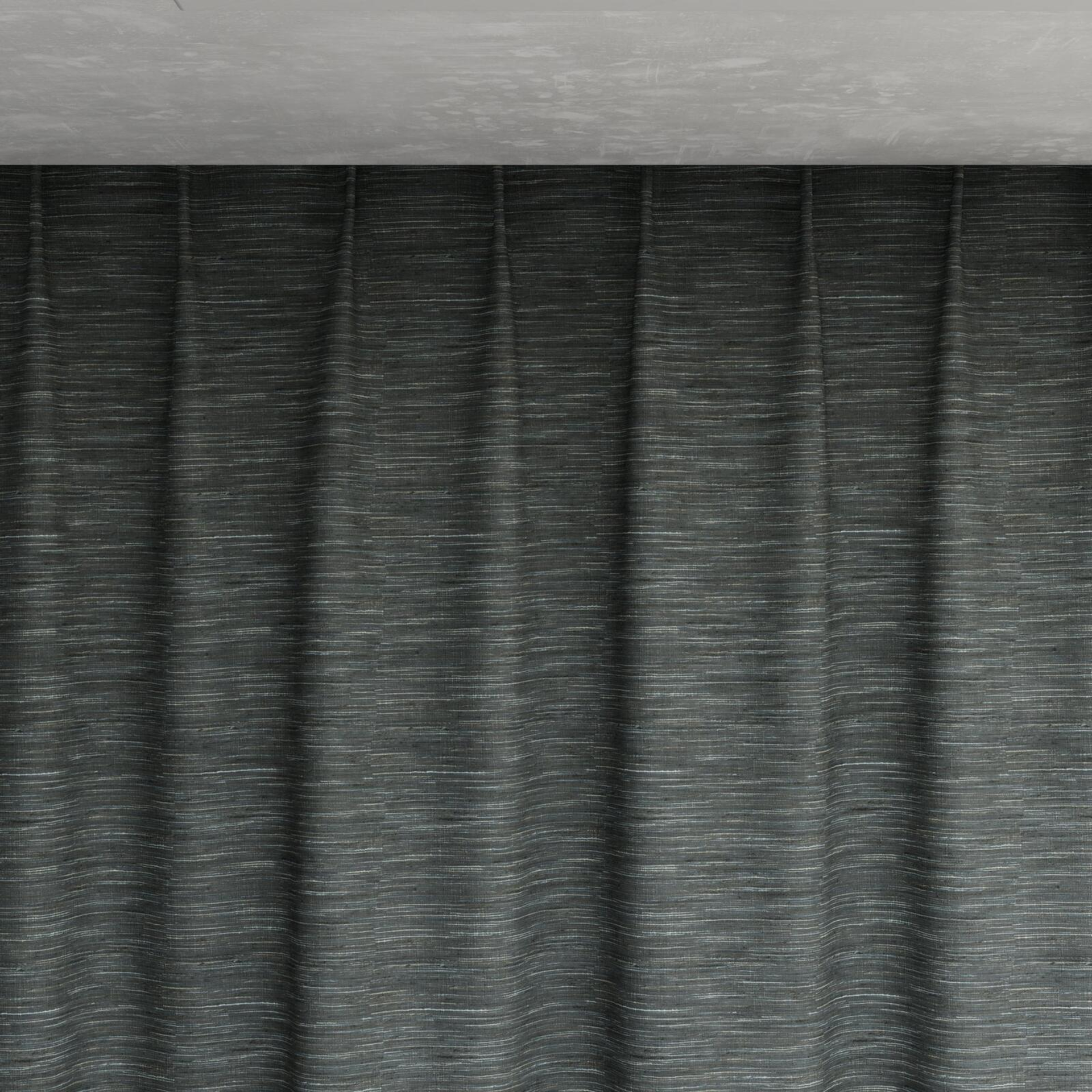 Top view of Venus Pewter, pinch pleat