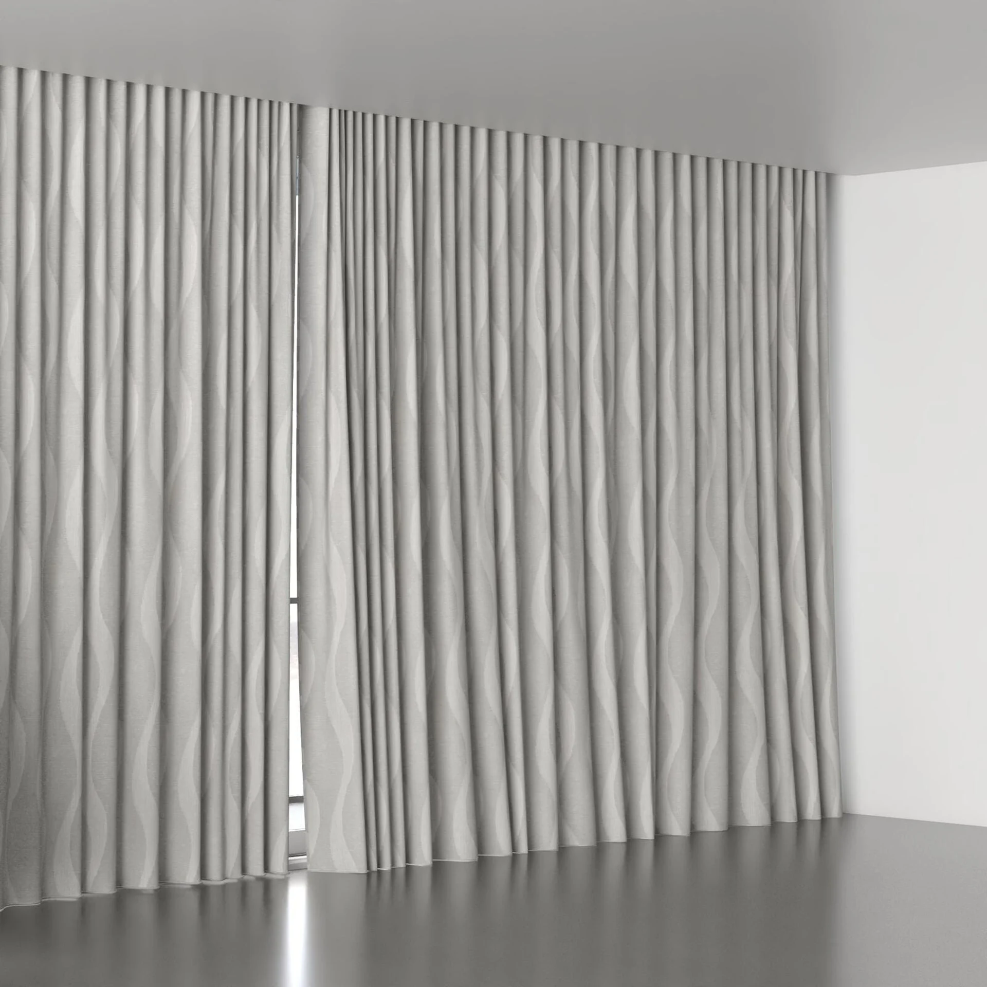 Full view of Paramount Dove, wave pleat