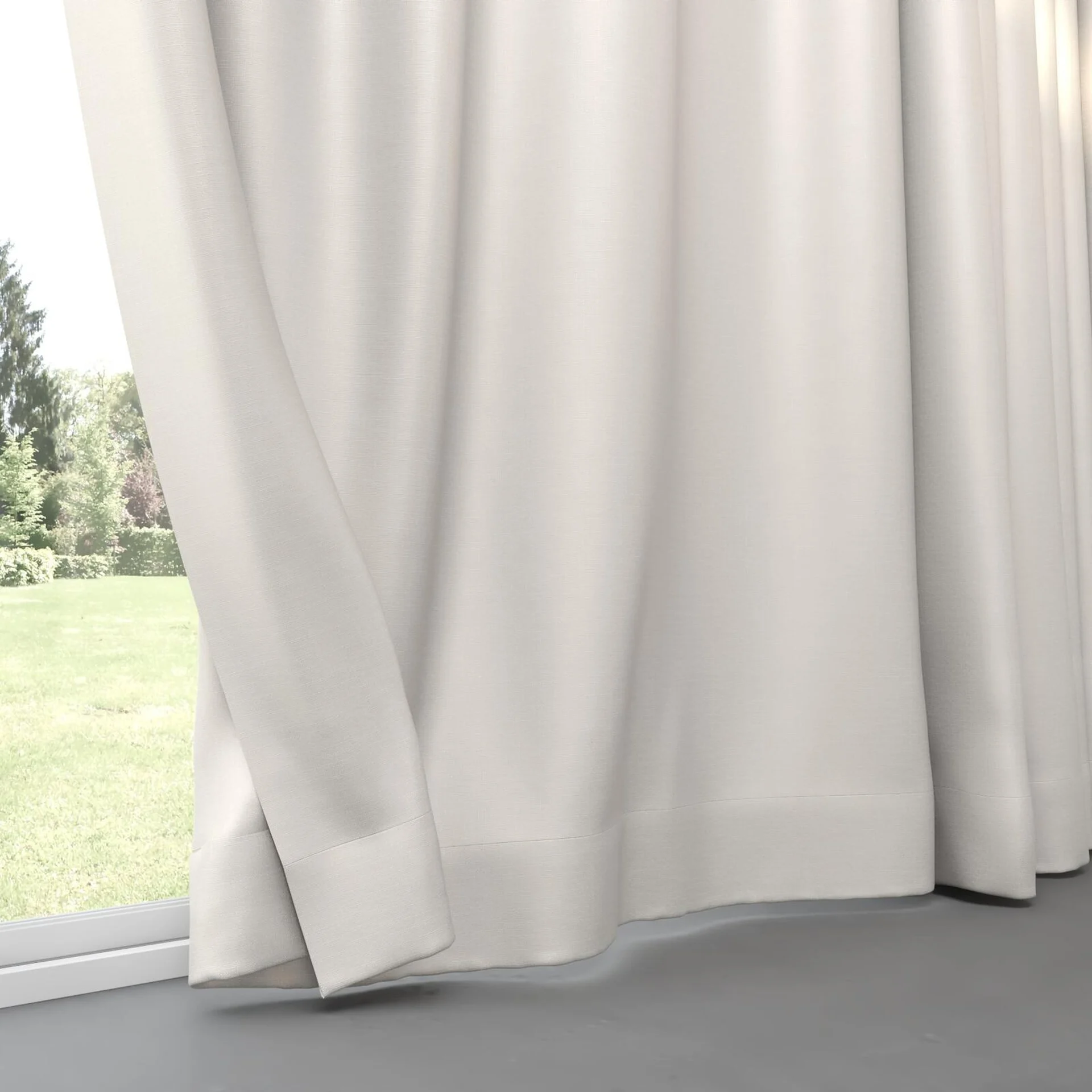 Bottom view of Stallion 2 UC Parchment, pinch pleat