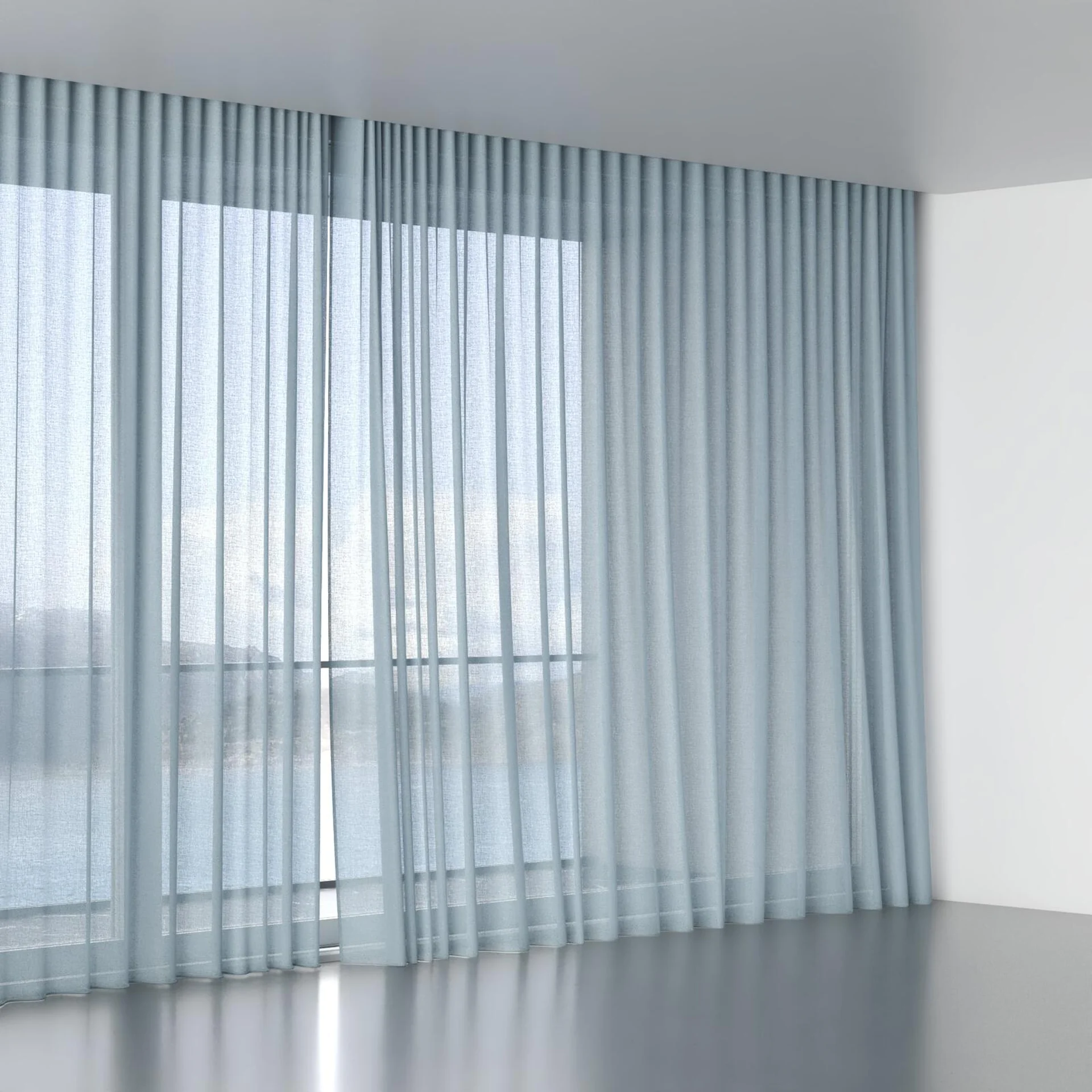Full view of Focus Sky, wave pleat