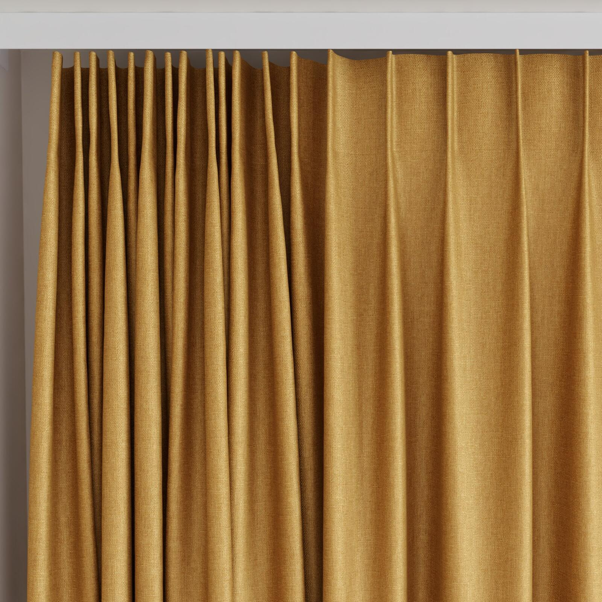 Top view of Tonga Freesia, on curtain rail