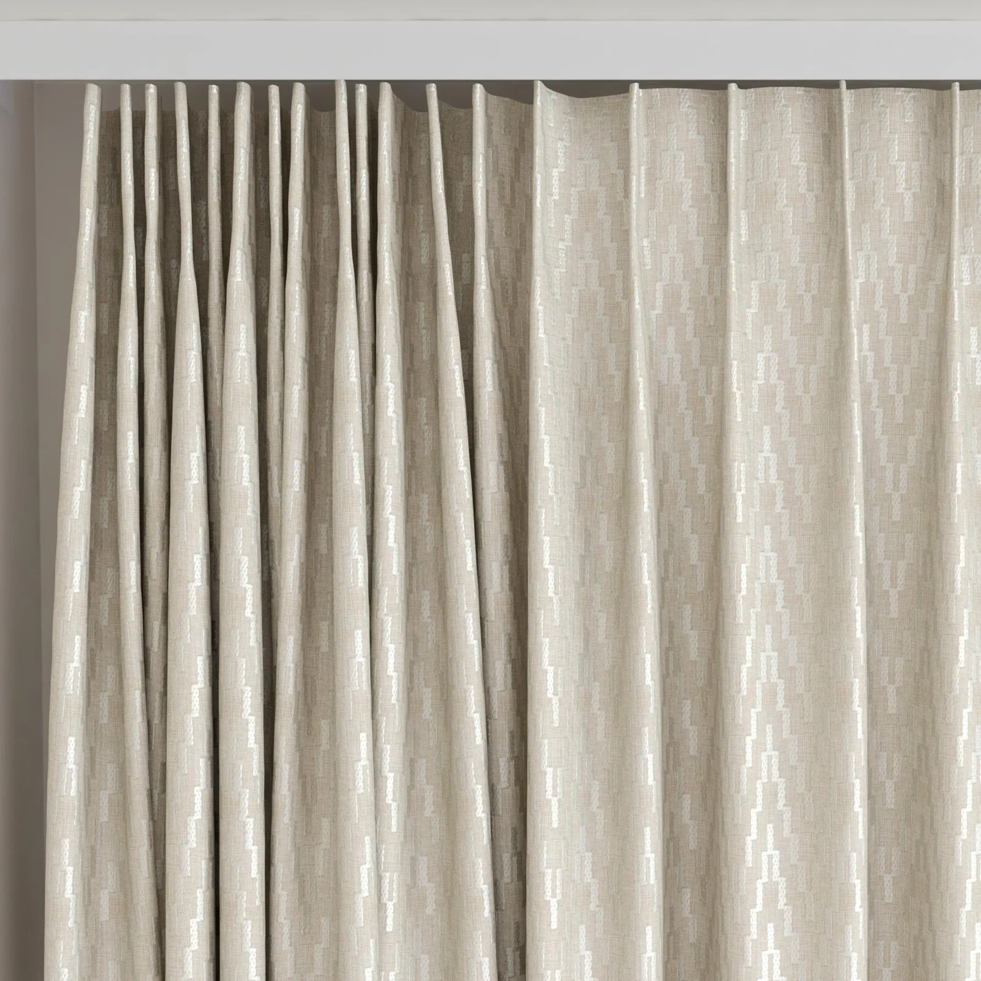 Top view of Running Papyrus, on curtain rail