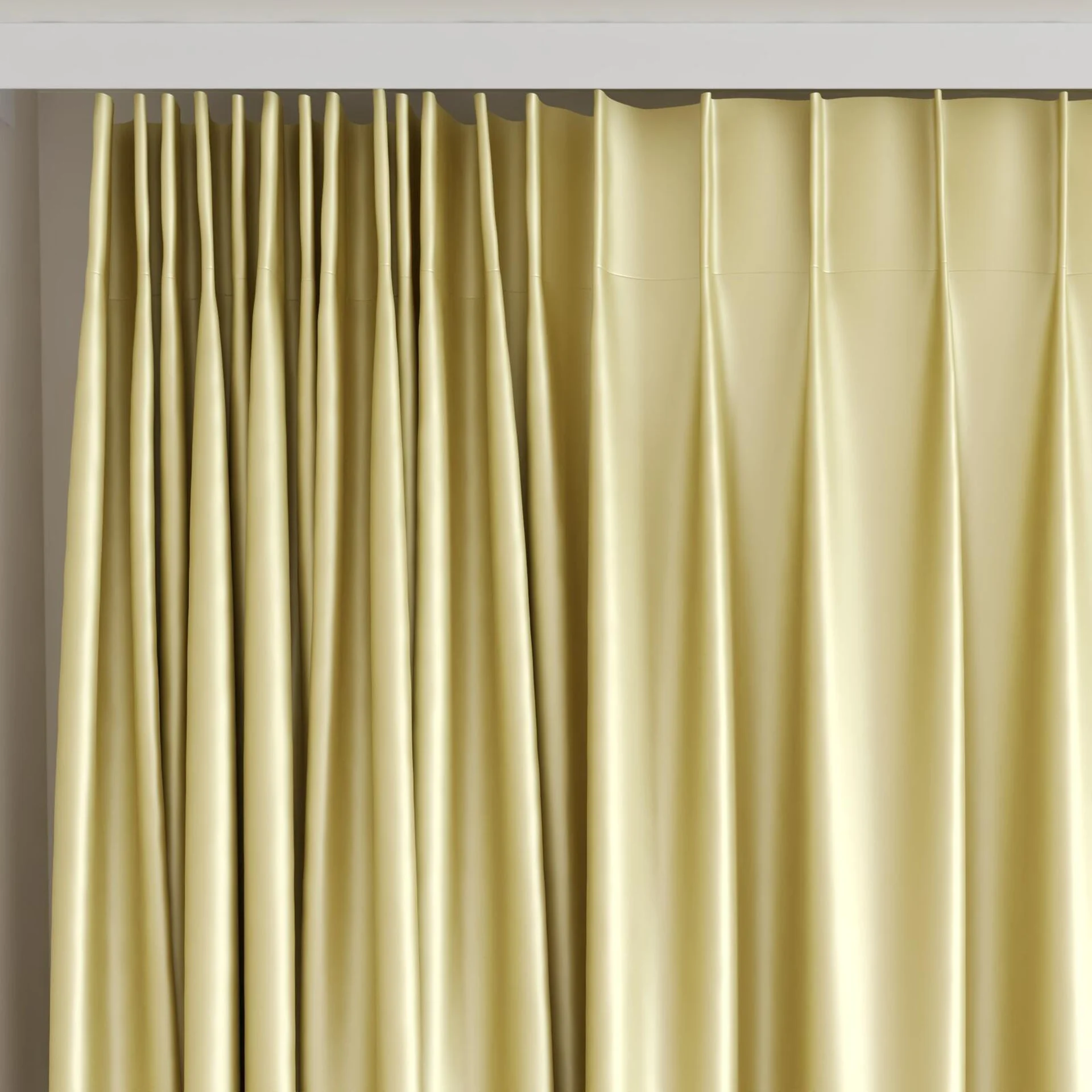 Top view of Moonbeam Straw, on curtain rail