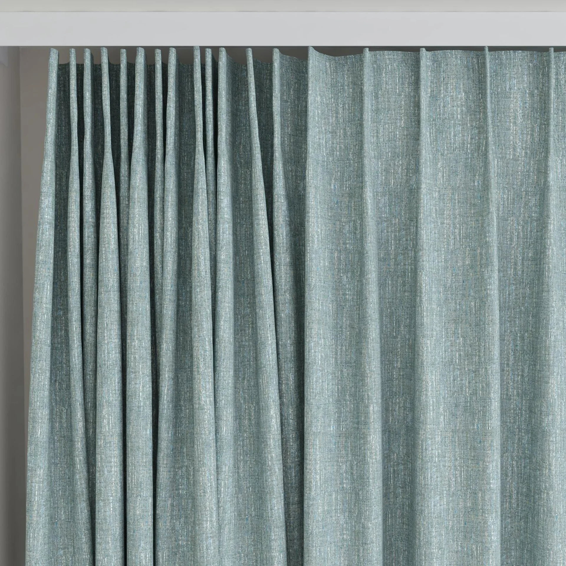 Top view of Dryland Scuba, on curtain rail