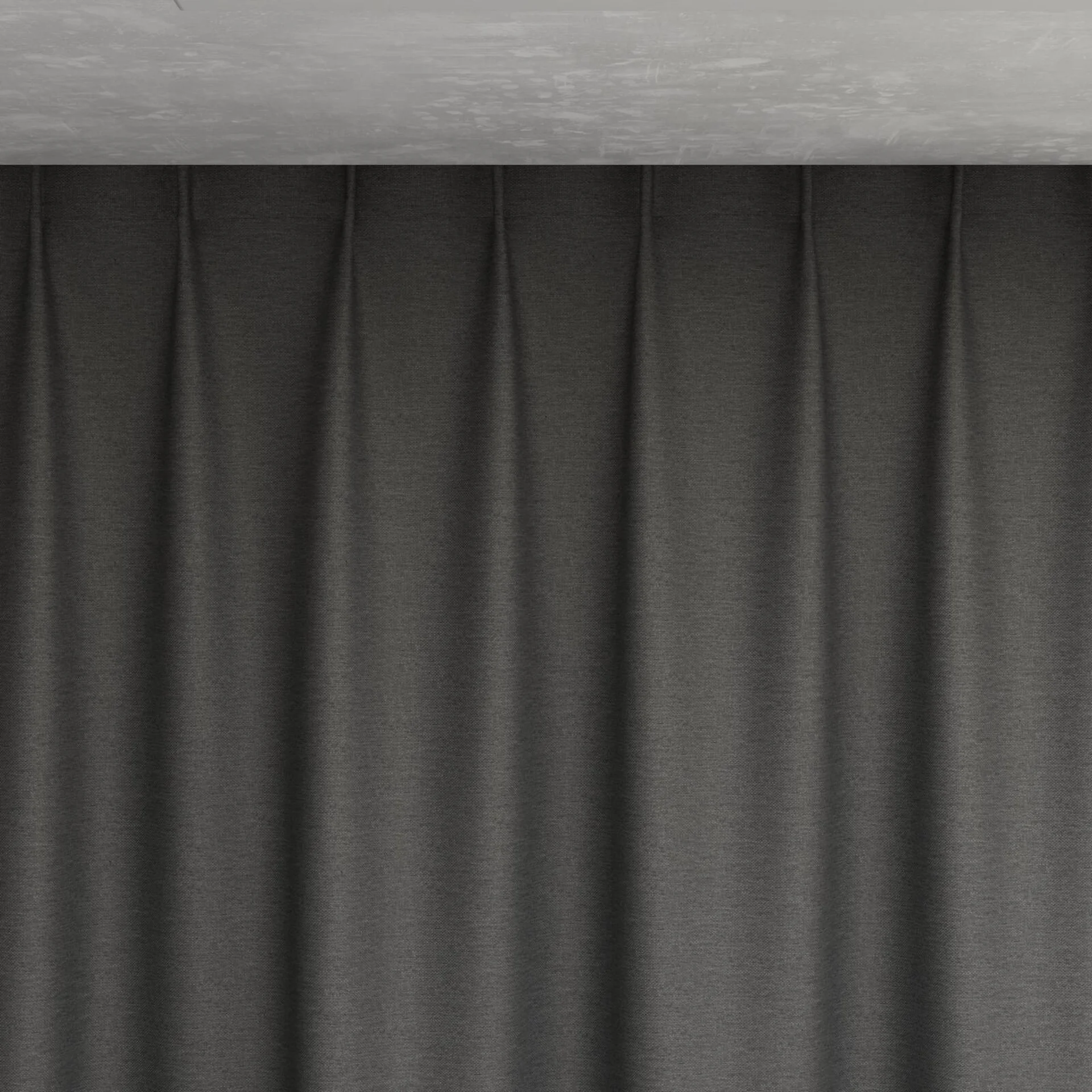 Top view of Duede Charcoal, pinch pleat