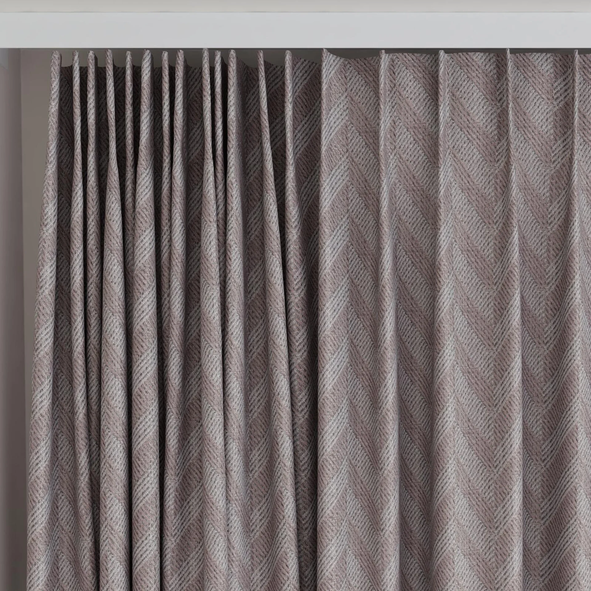 Top view of Lupine Blossom, on curtain rail