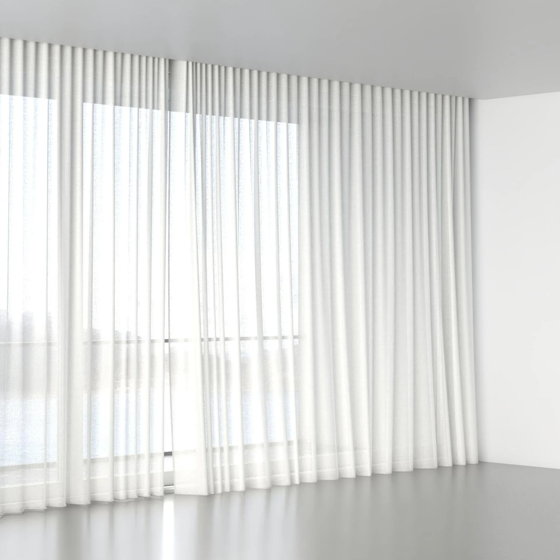 Full view of Elegance Pearl, wave pleat