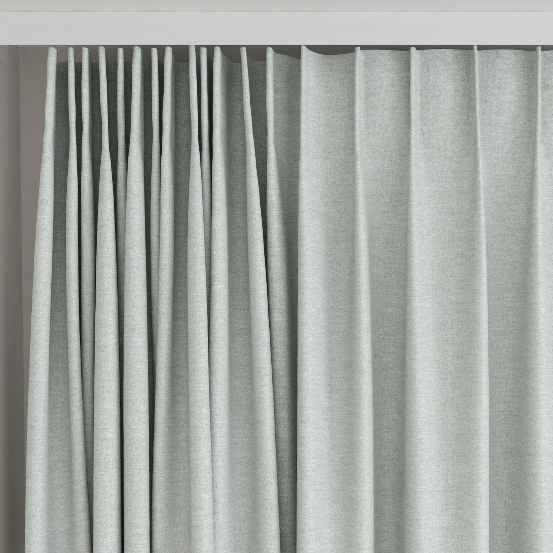 Top view of Casual Spring, on curtain rail