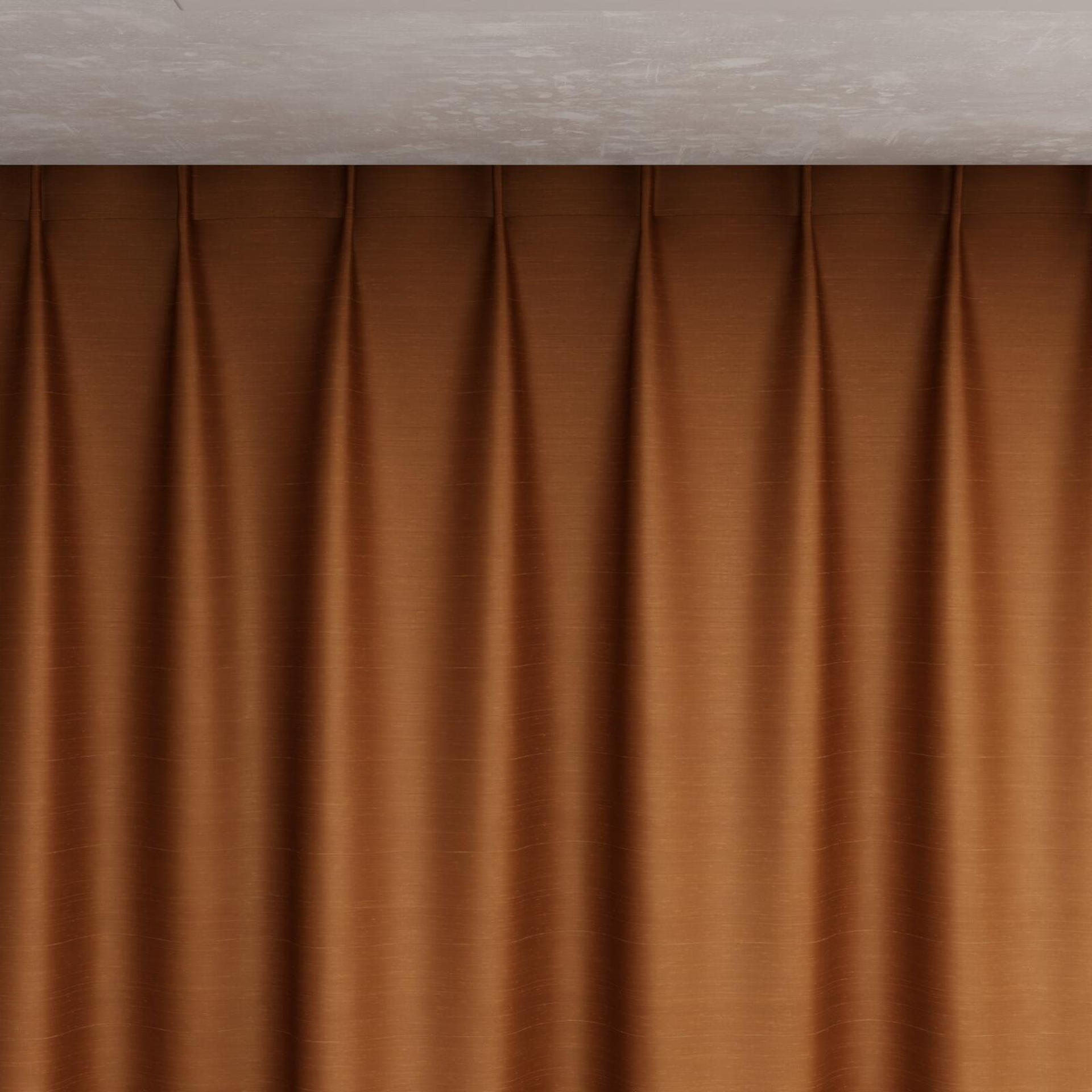 Top view of Silky Nutmeg, pinch pleat