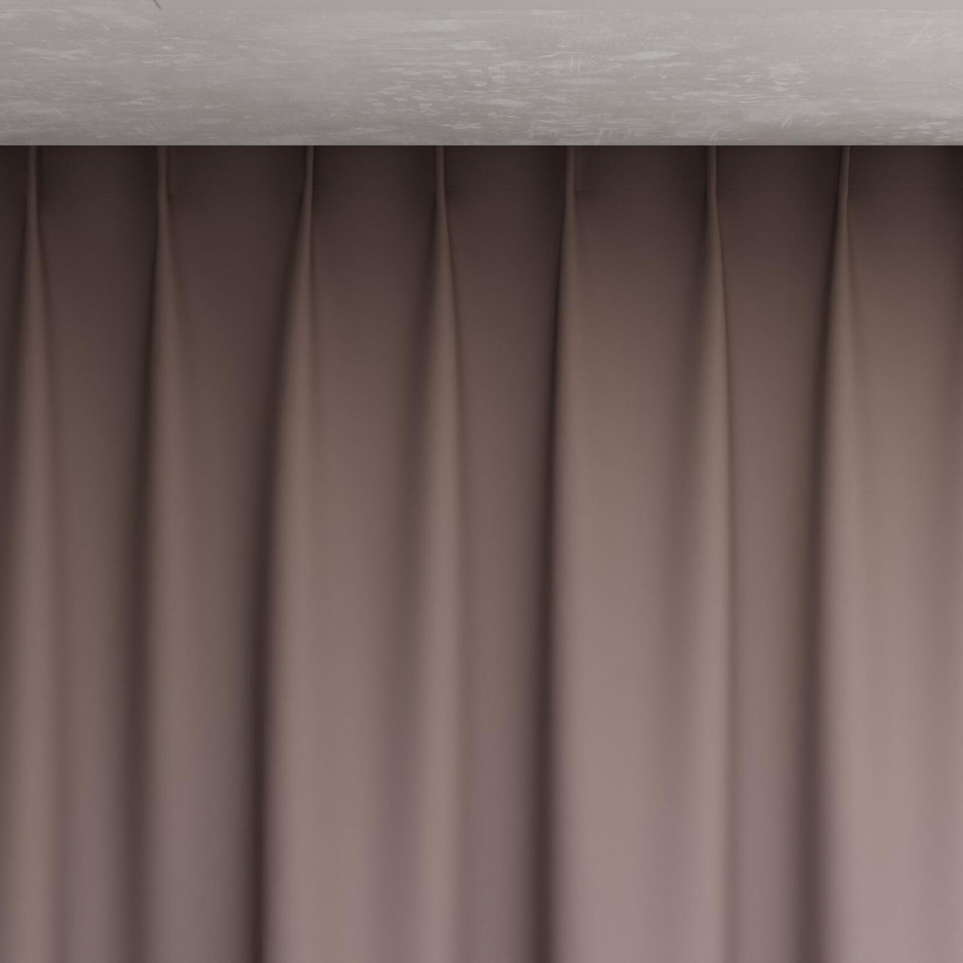 Top view of Vela Taupe, pinch pleat