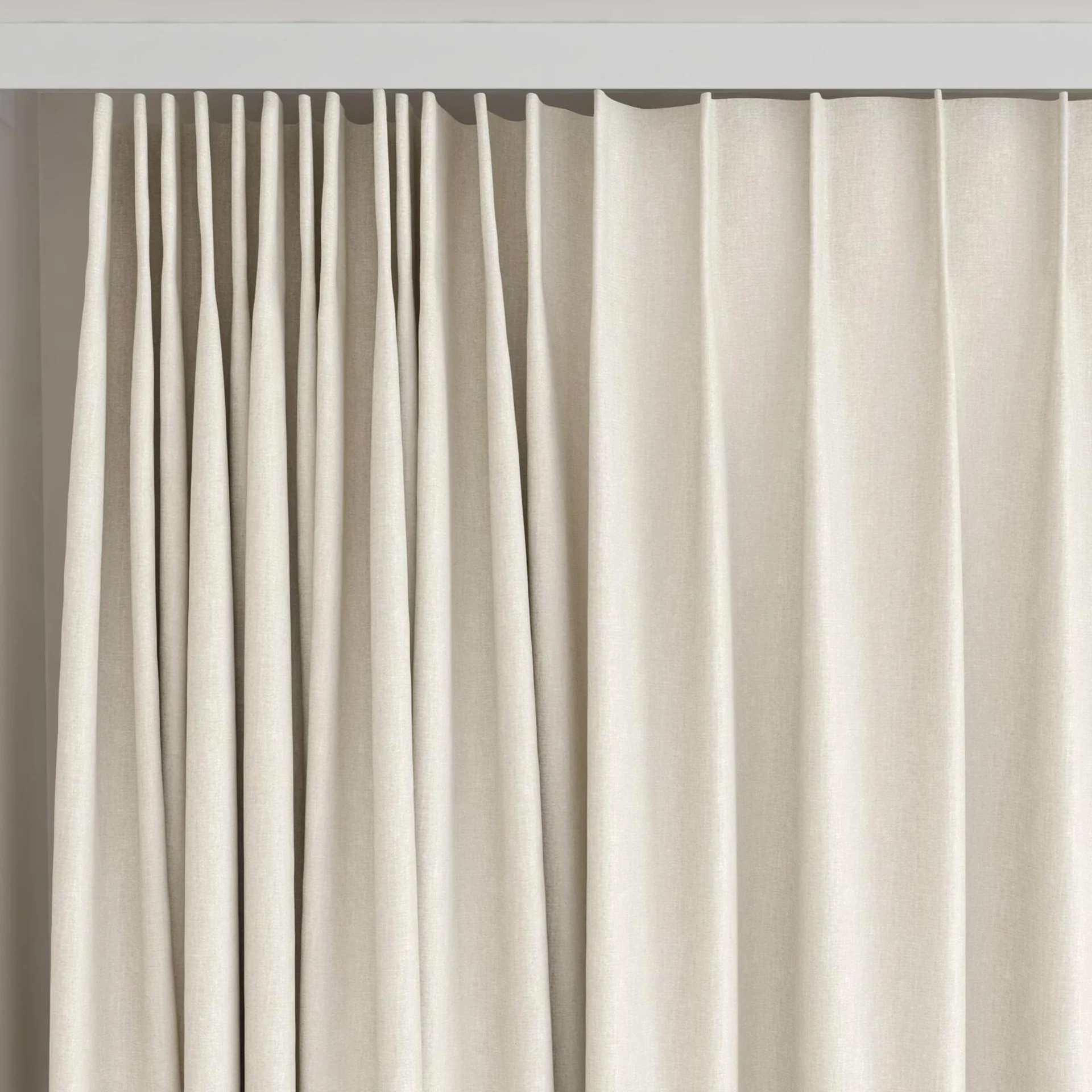 Top view of Rewind Sesame, on curtain rail