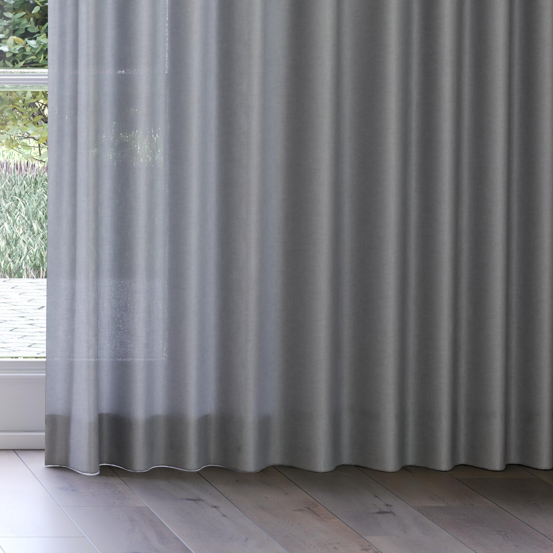 Bottom view of Arcadia Slate, on curtain rail