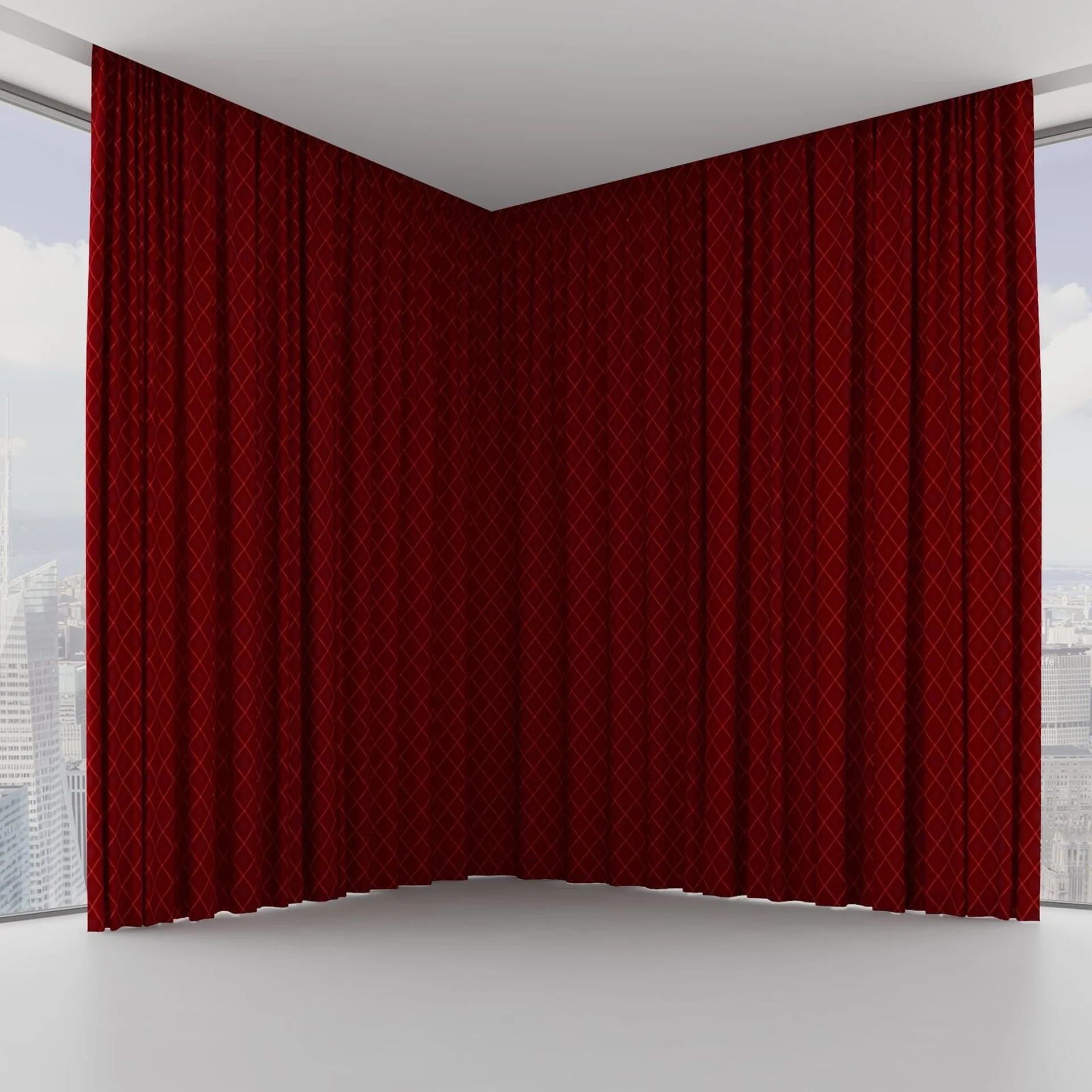 Front view of Pantheon Cerise, on hidden rail