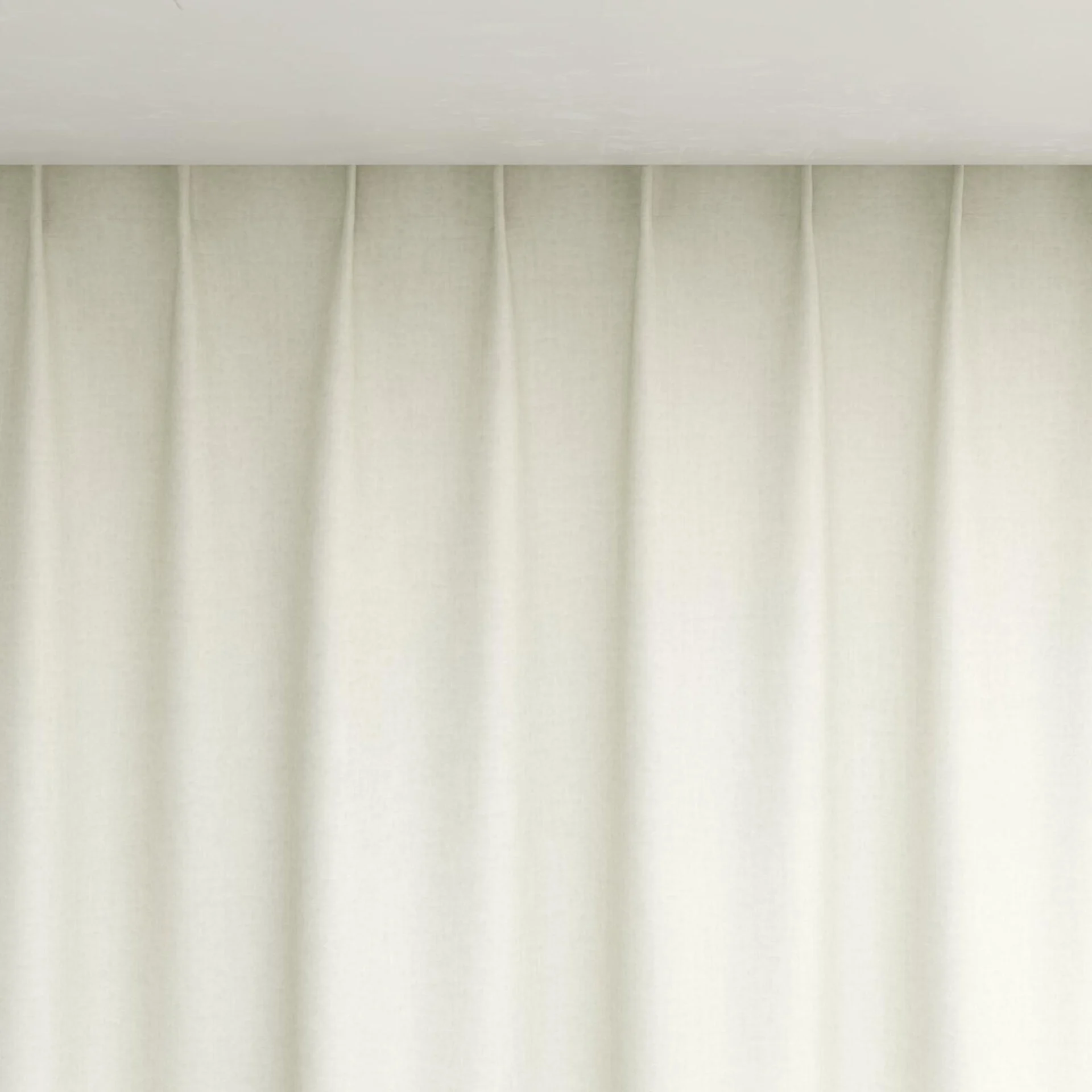 Top view of Cushy Pearl, pinch pleat