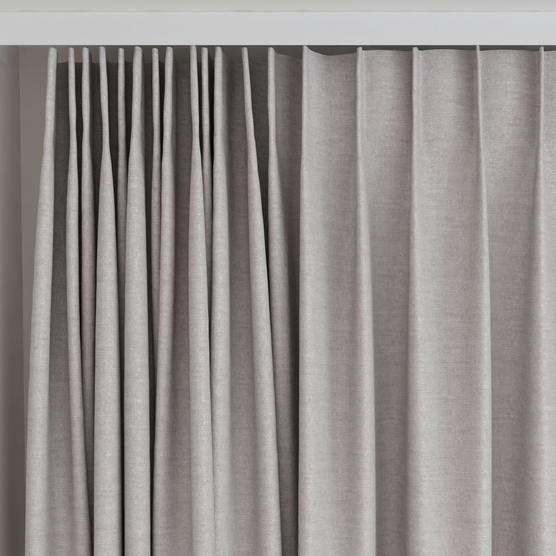 Top view of Drama Pigeon, on curtain rail