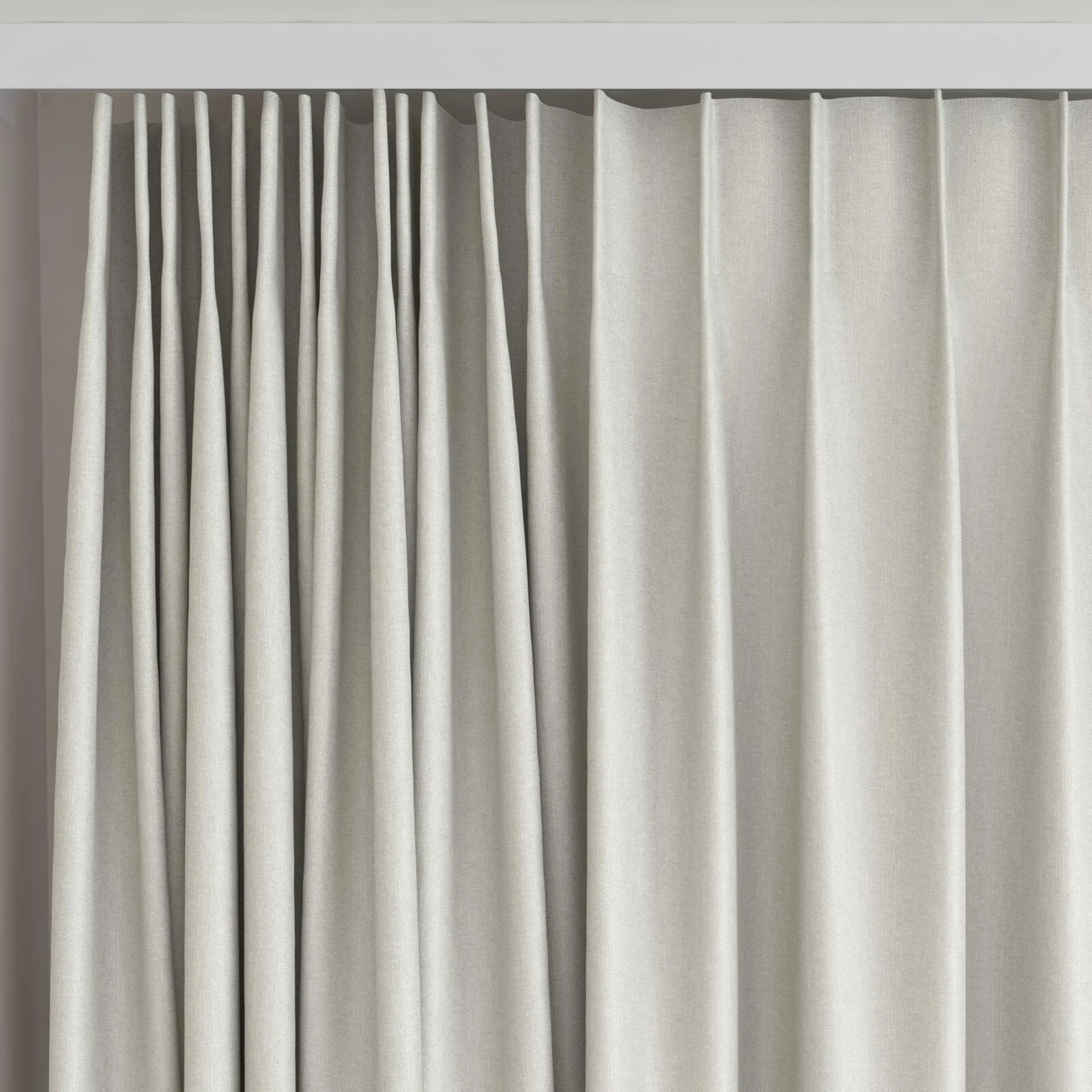 Top view of Excel Dove, on curtain rail
