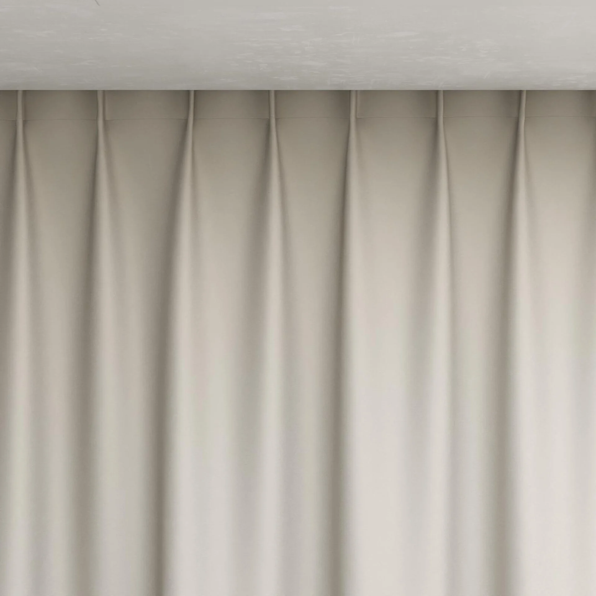 Top view of Stellar Blackout Linen, pinch pleat