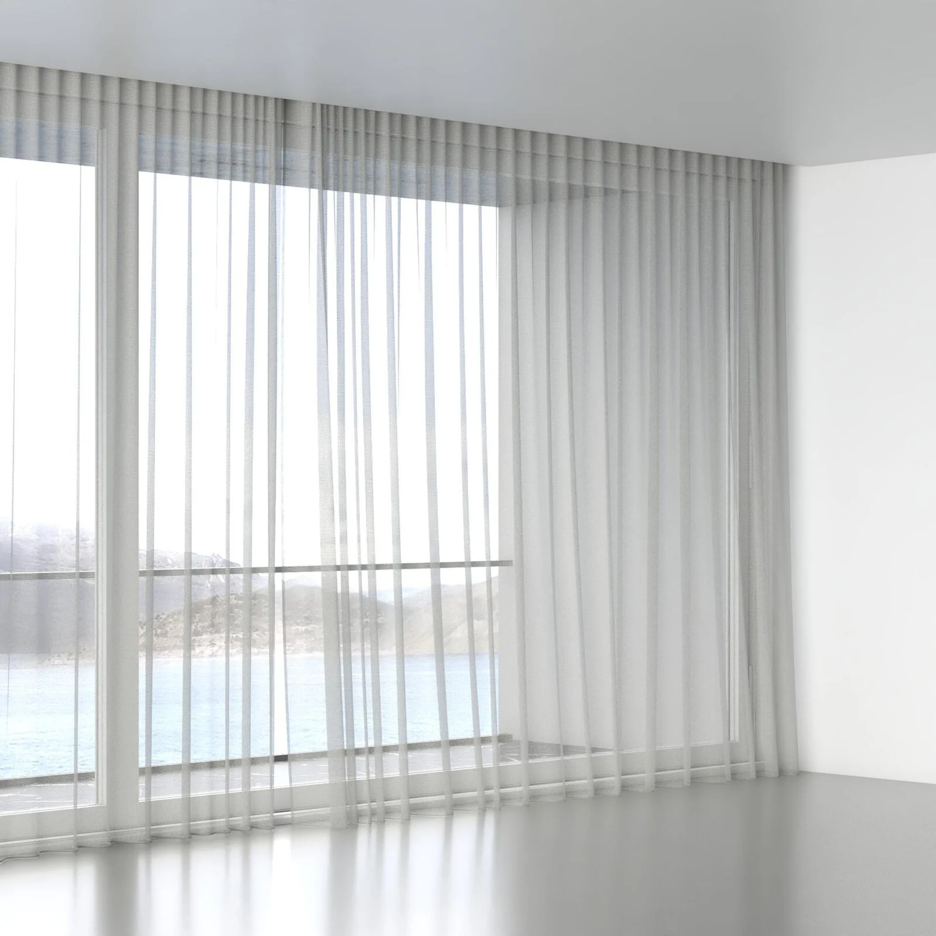 Full view of Radiant Crystal, wave pleat