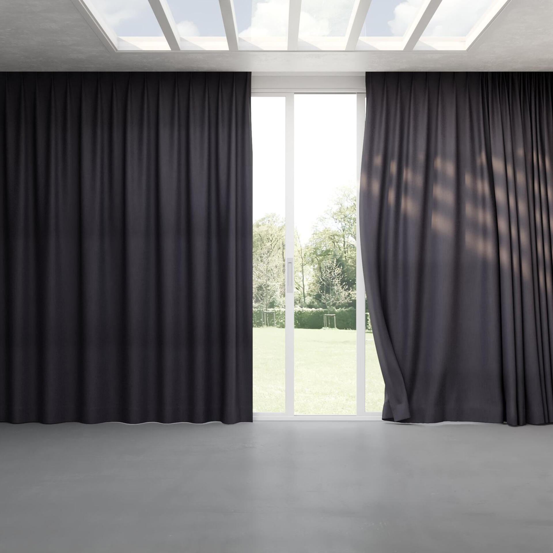 Full view of Lexicon Metal, pinch pleat