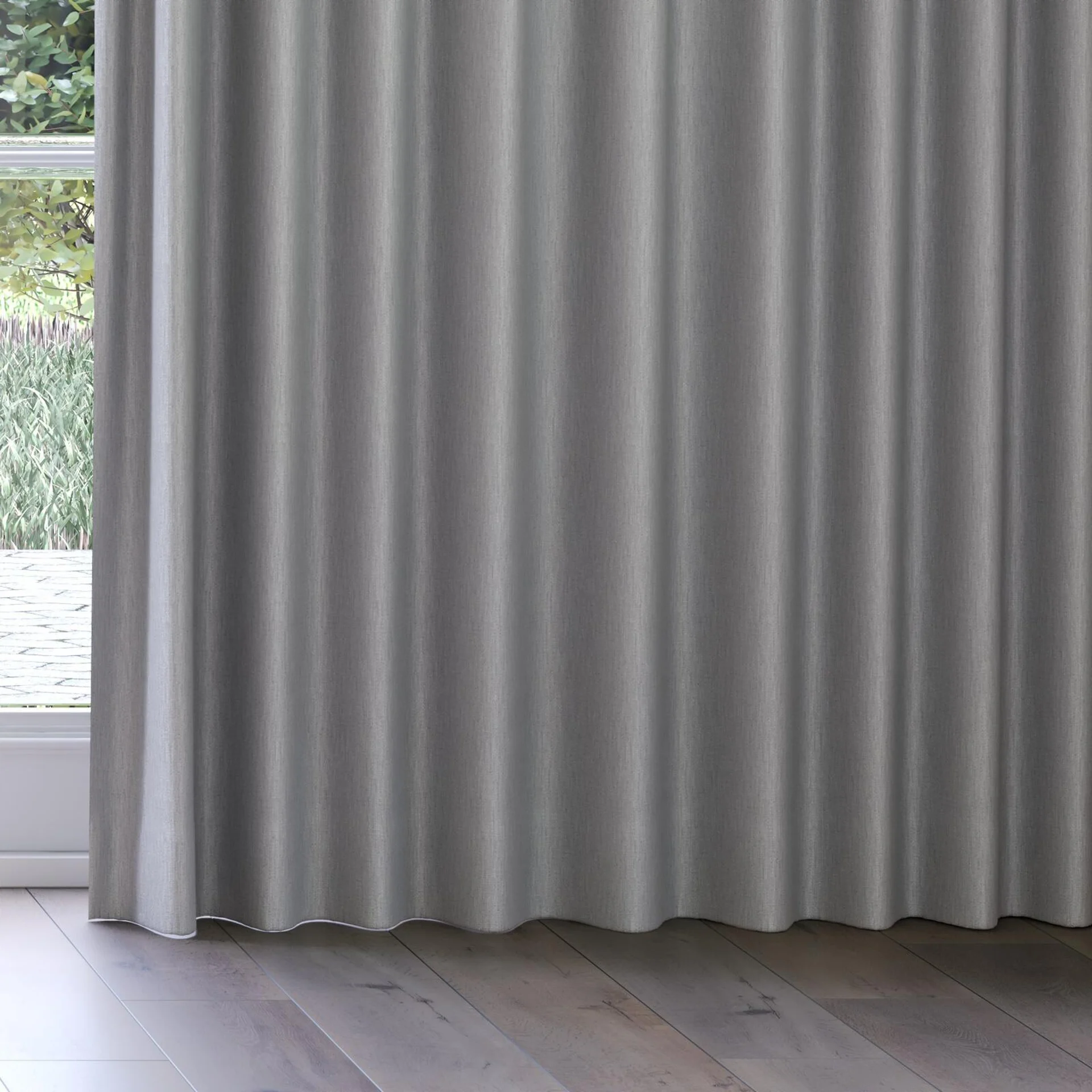Bottom view of Cordoba Fog, on curtain rail