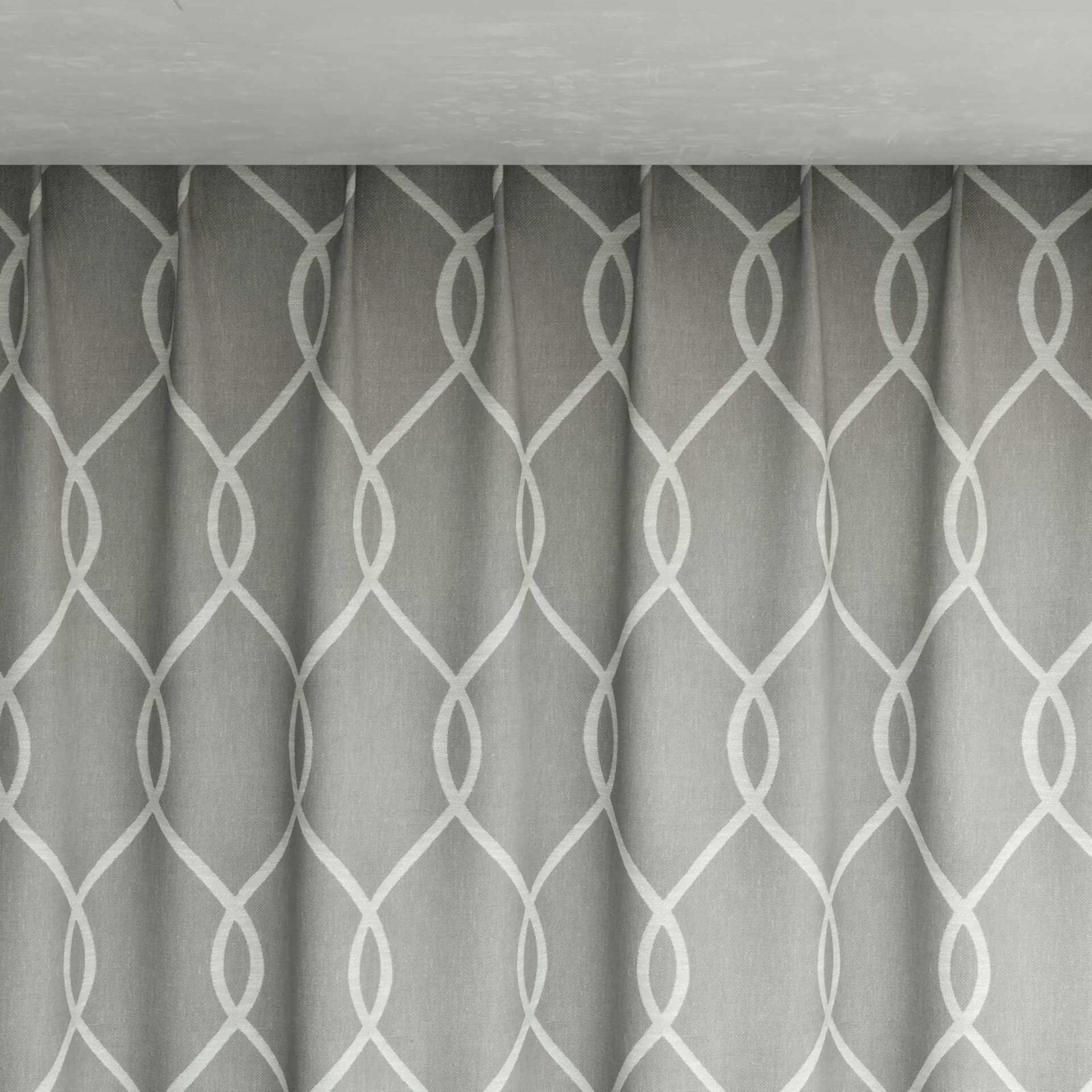 Top view of Latimer Dove, pinch pleat