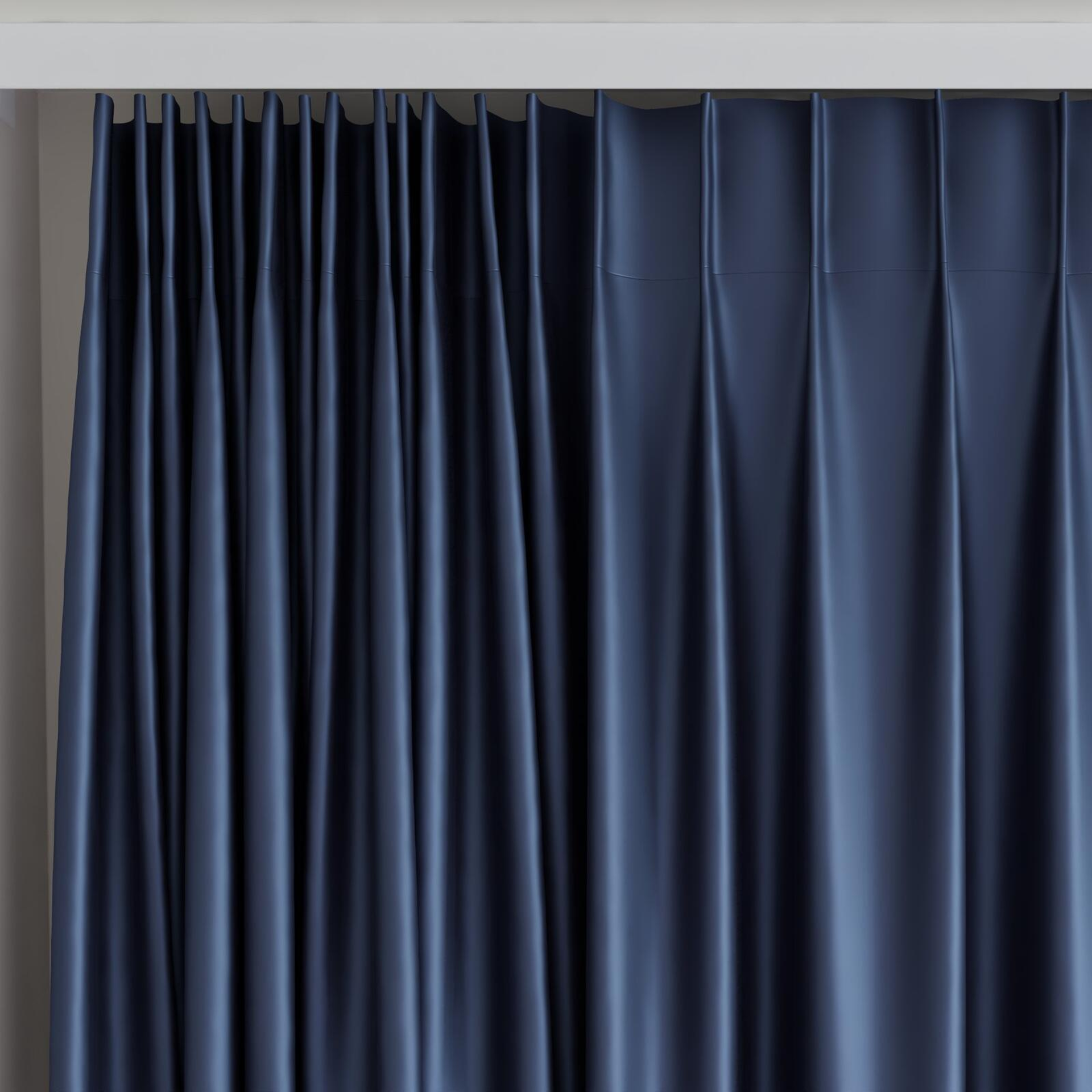 Top view of Moonbeam Stellar, on curtain rail