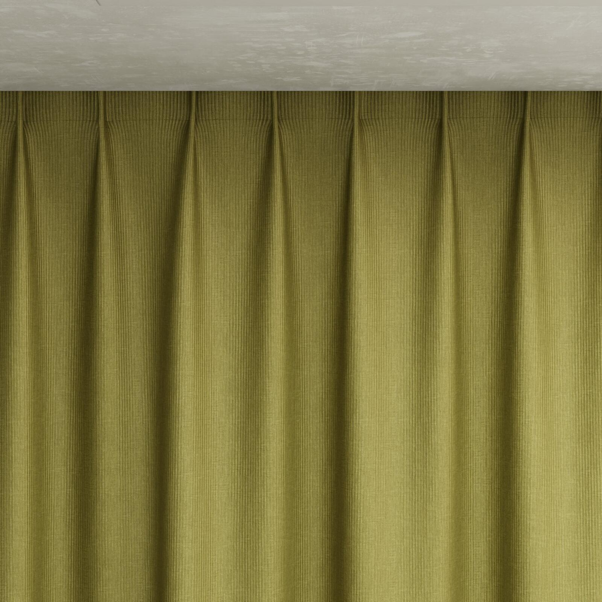 Top view of Hombre Moss, pinch pleat