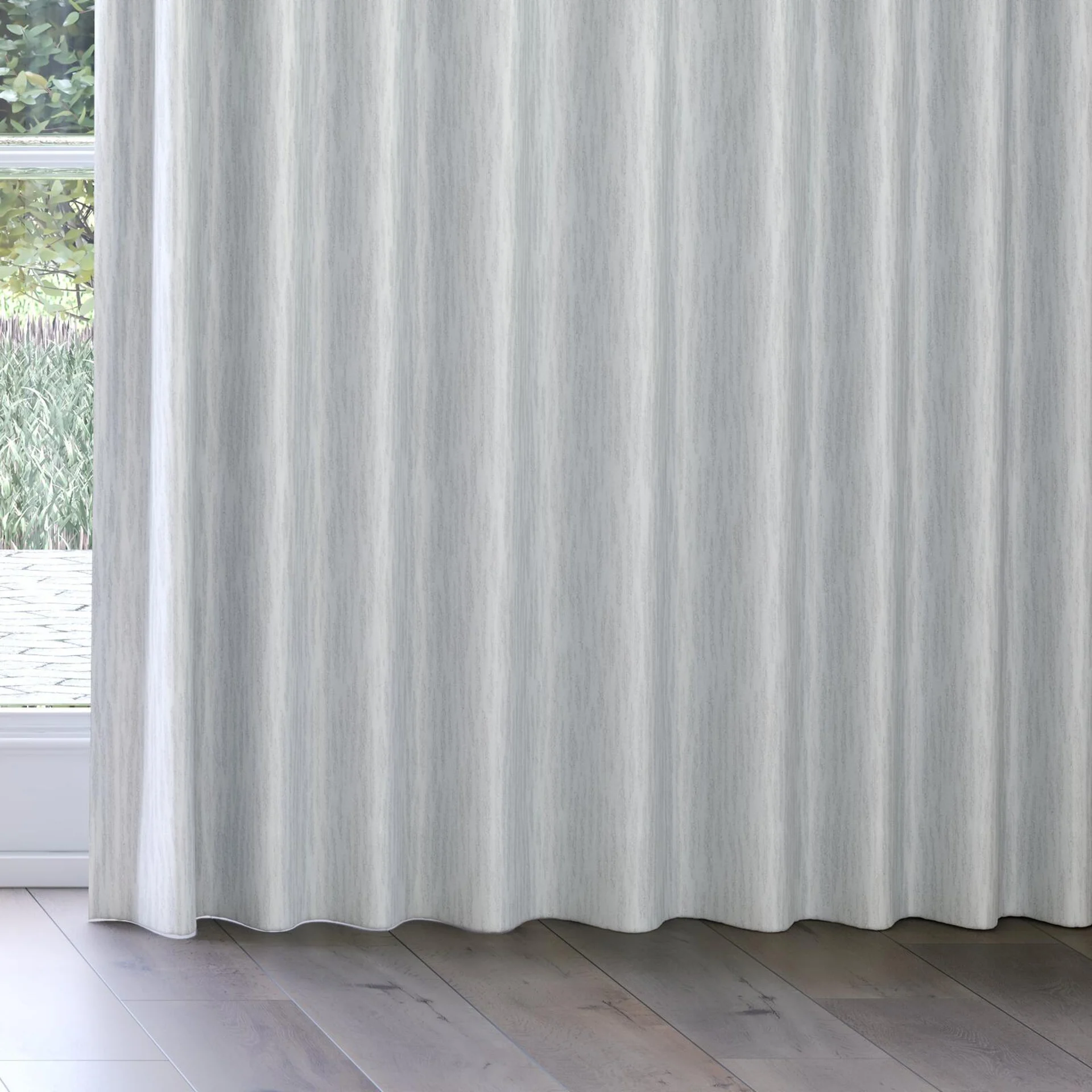 Bottom view of Aphelion Sterling, on curtain rail