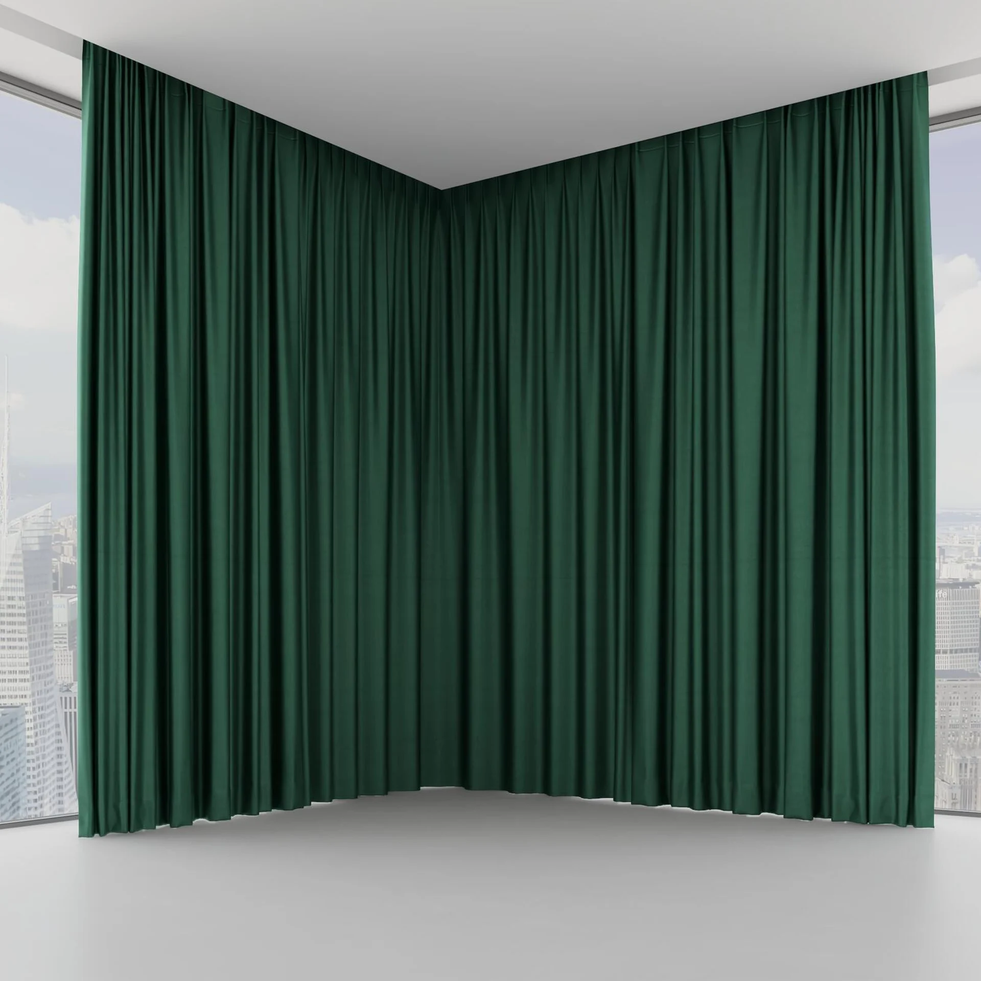 Front view of Warlock Emerald, on hidden rail