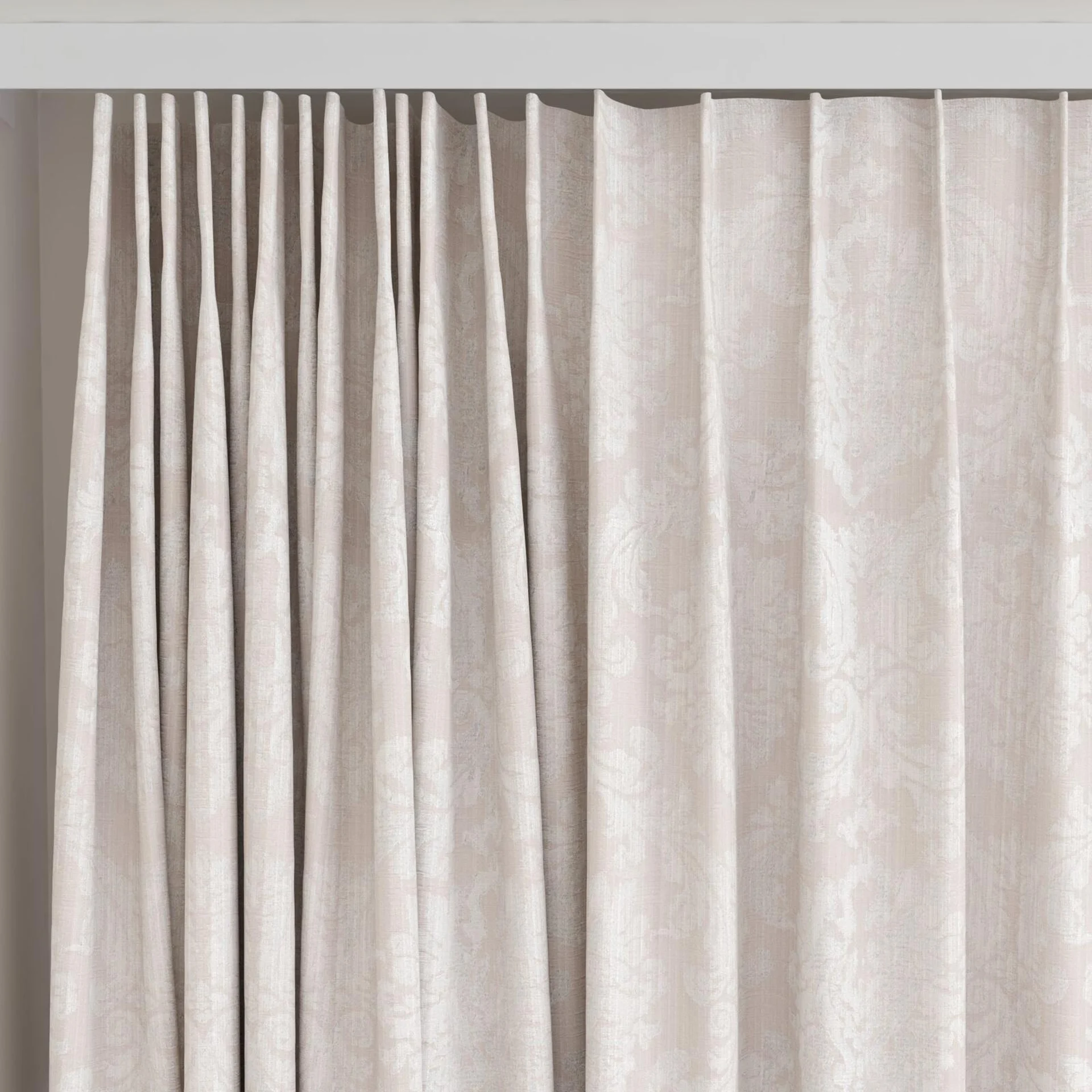 Top view of Damian Sand, on curtain rail