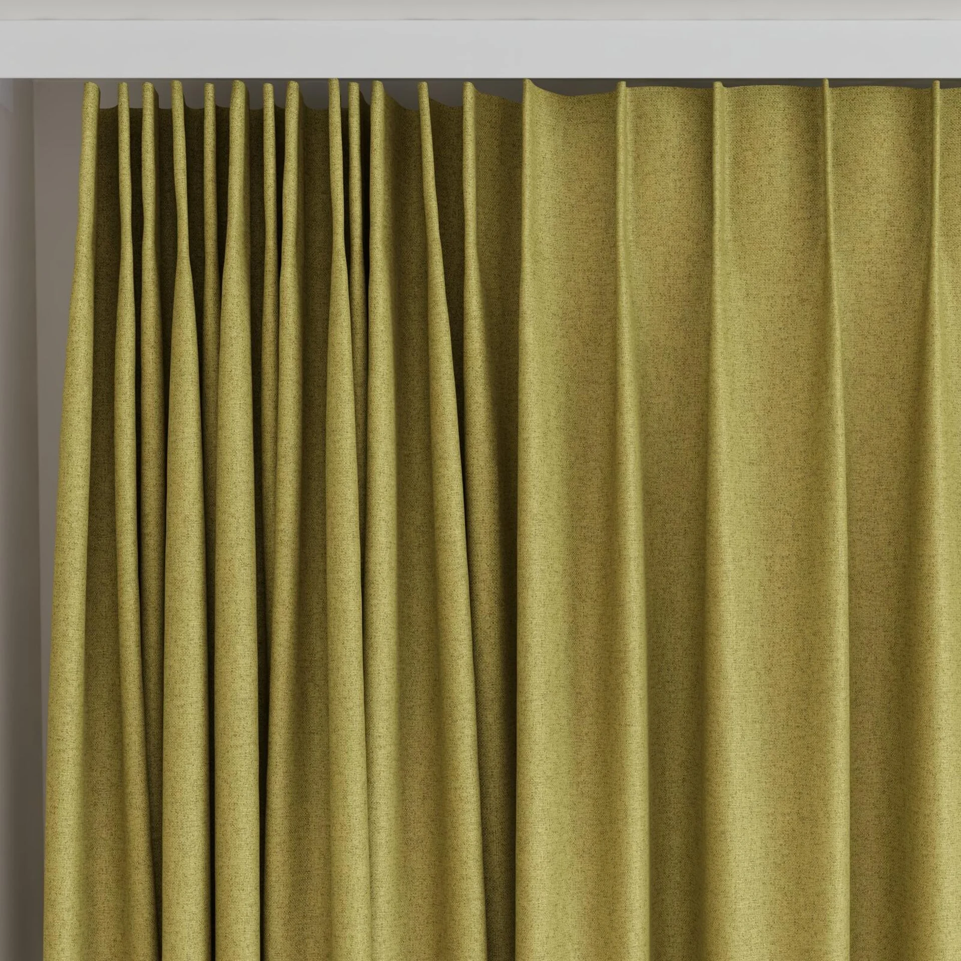 Top view of Liberate Fern, on curtain rail